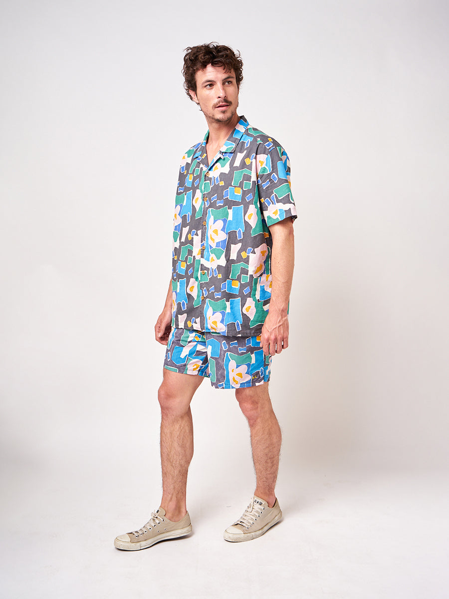 Floral print short sleeve shirt