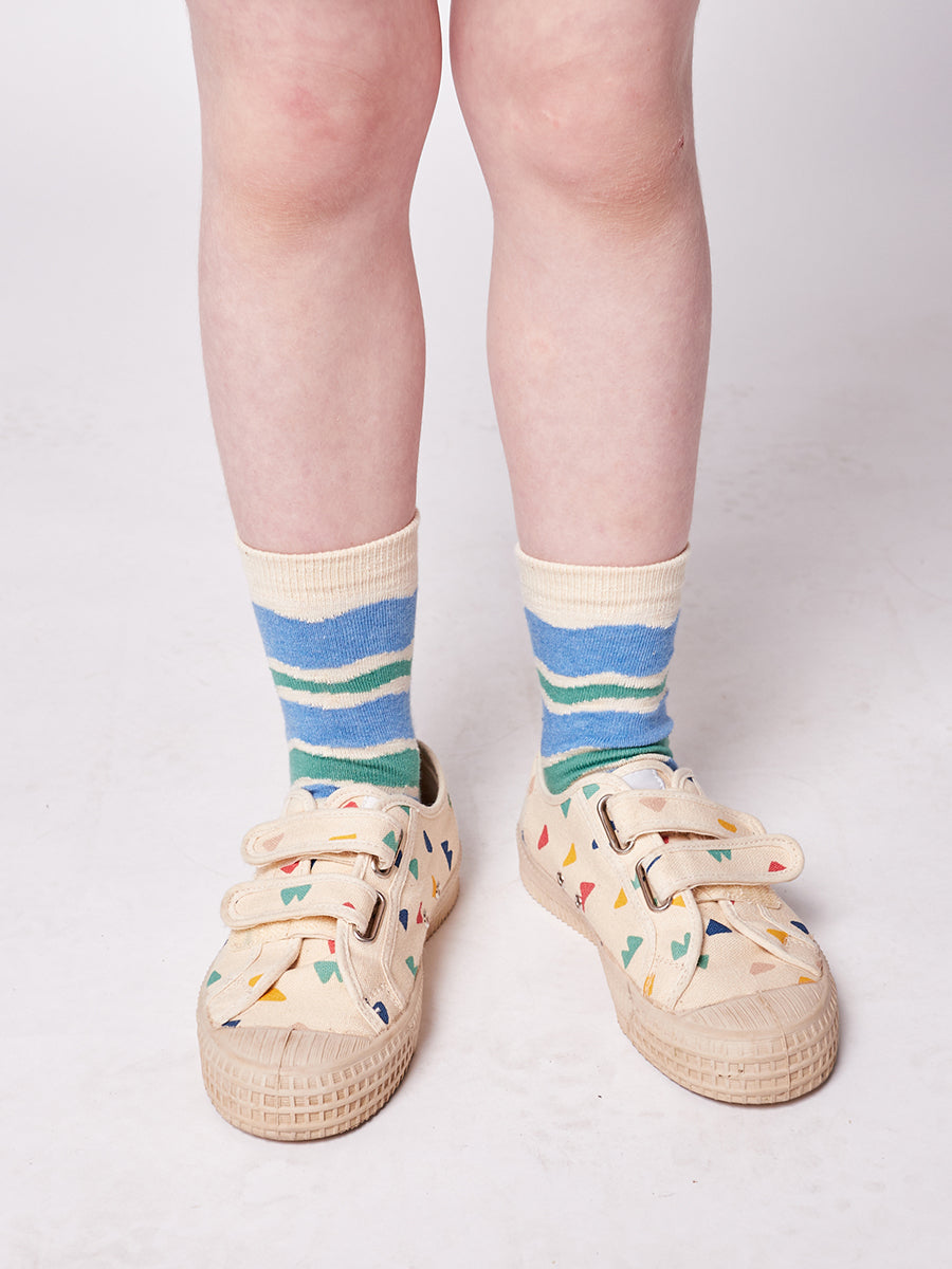 Waves short socks