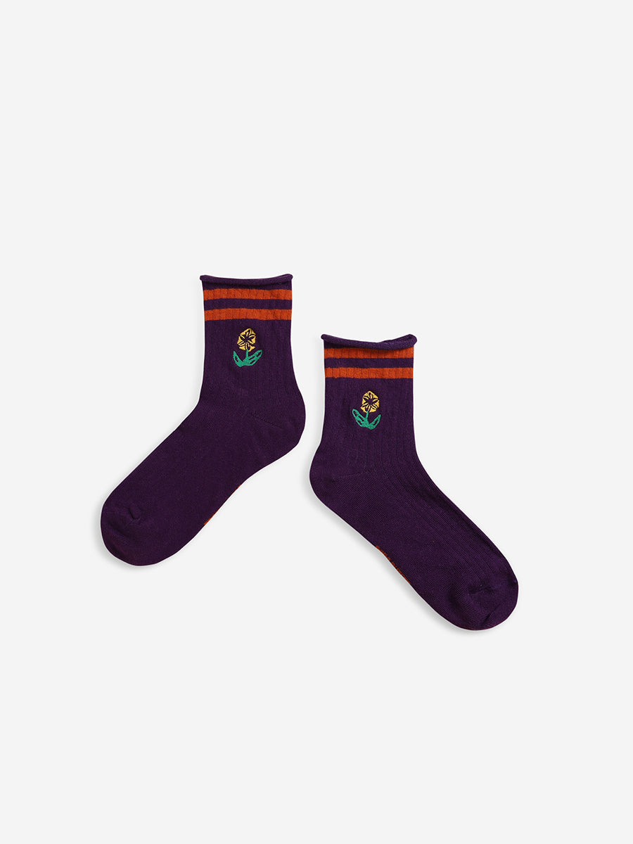 Floral 2-pack short socks