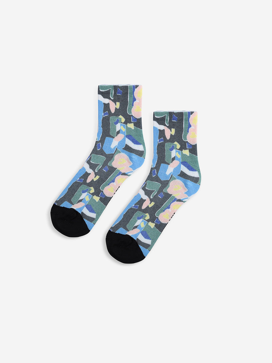 Floral 2-pack short socks