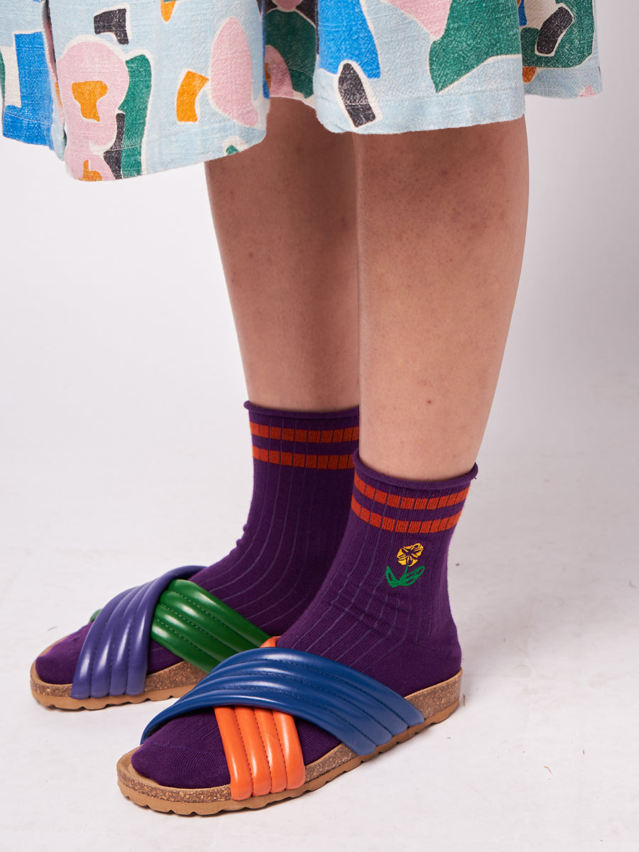 Floral 2-pack short socks