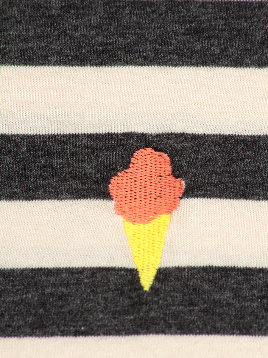 Ice cream striped jersey long dress