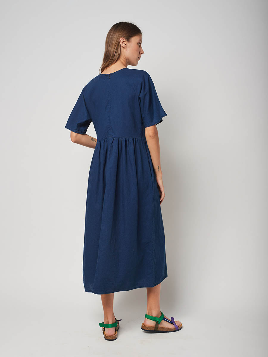 Nautical Print Indigo Dress