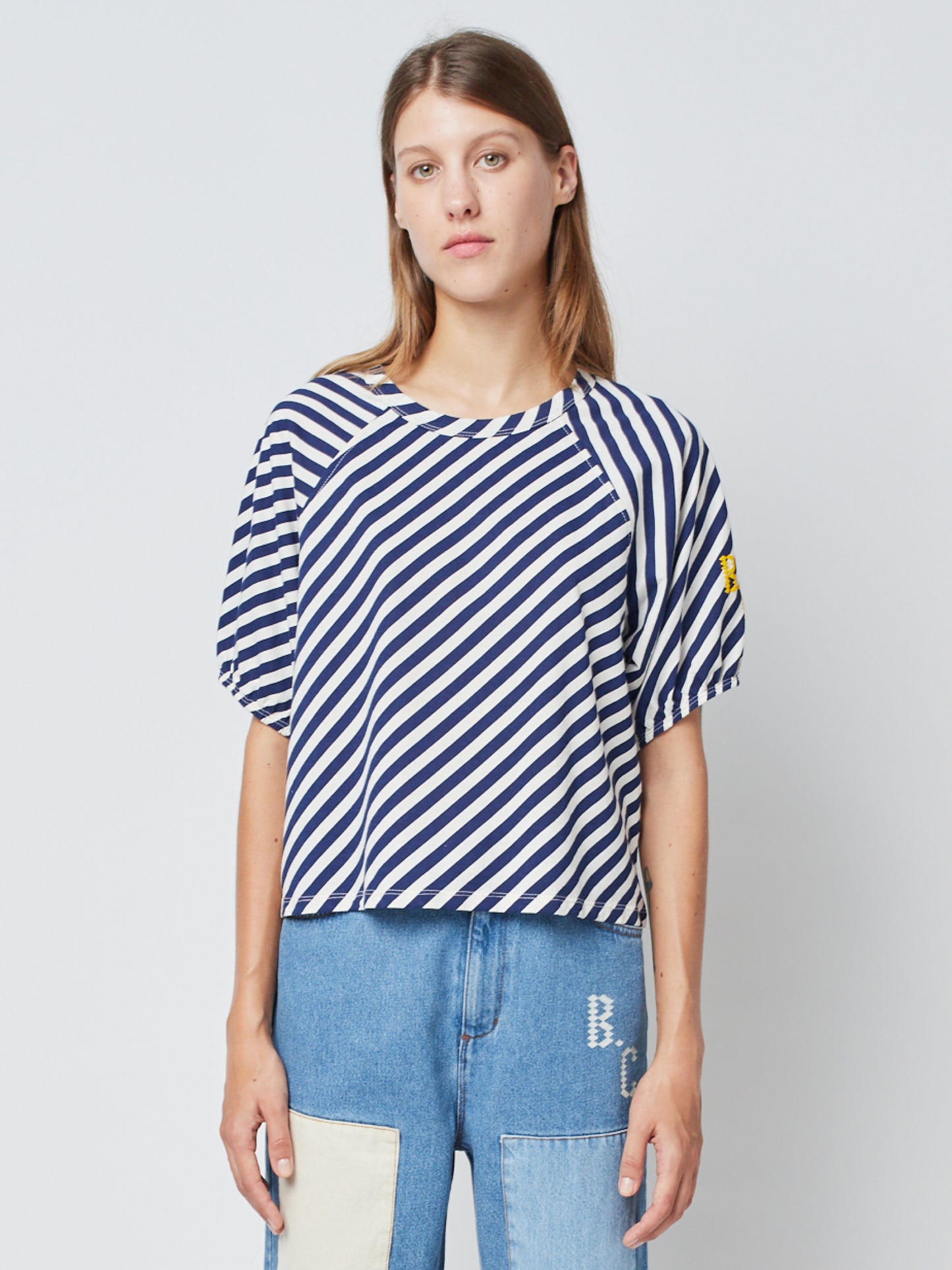 Camiseta de rayas azules