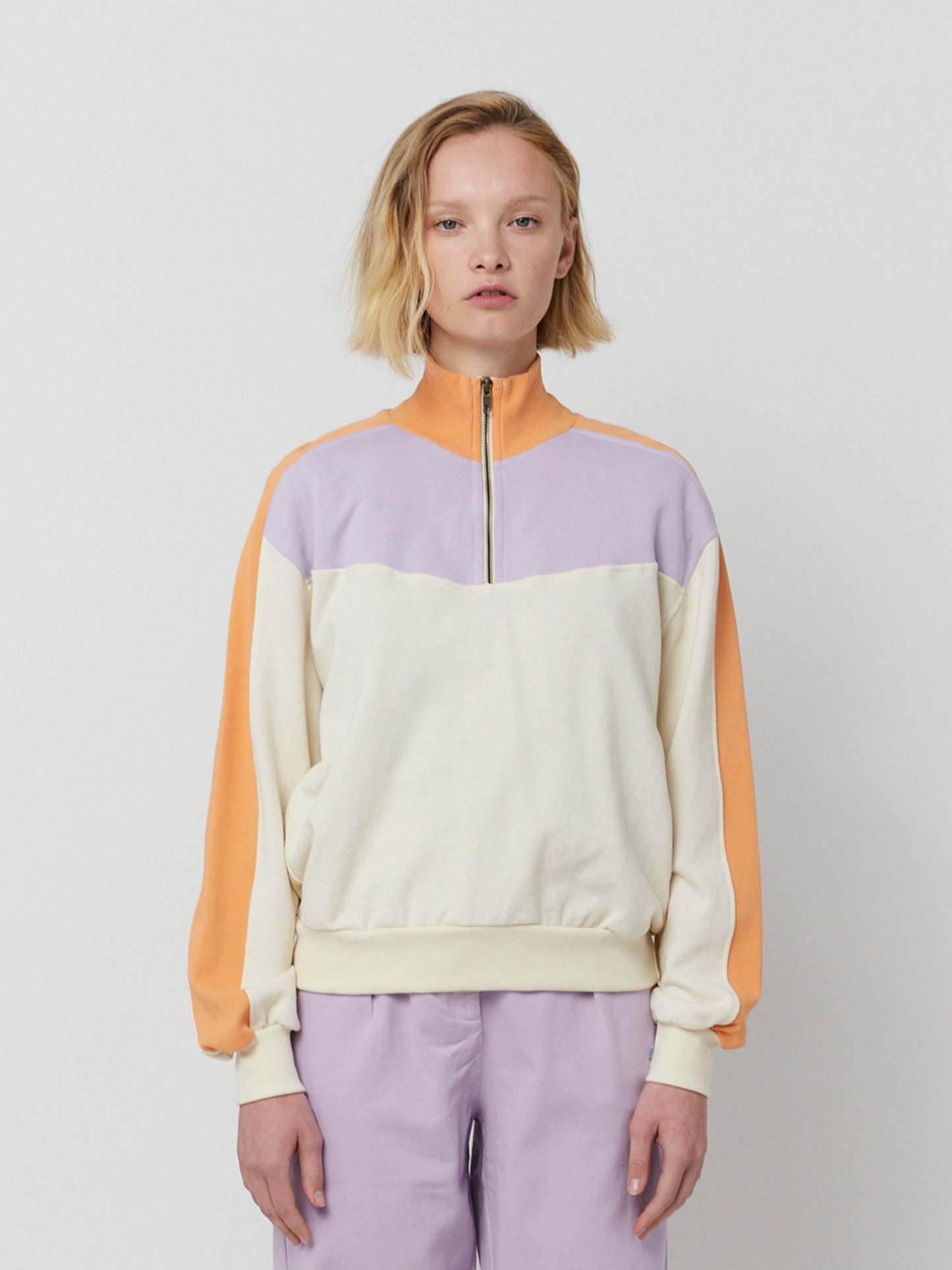 Color Block zip sweatshirt