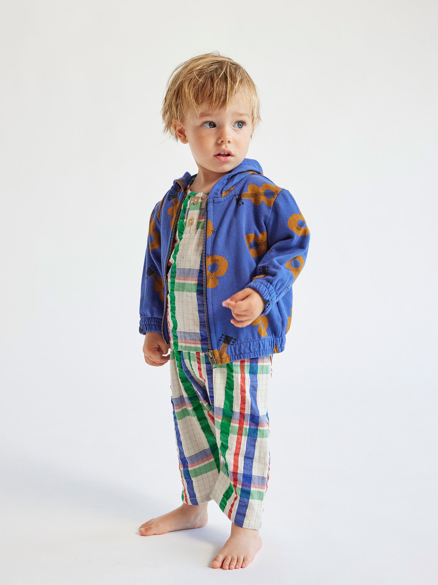 Acoustic Guitar all over zipped hoodie