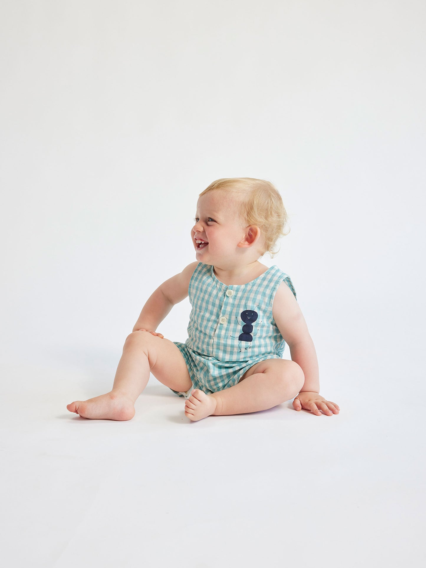 Ant vichy woven playsuit