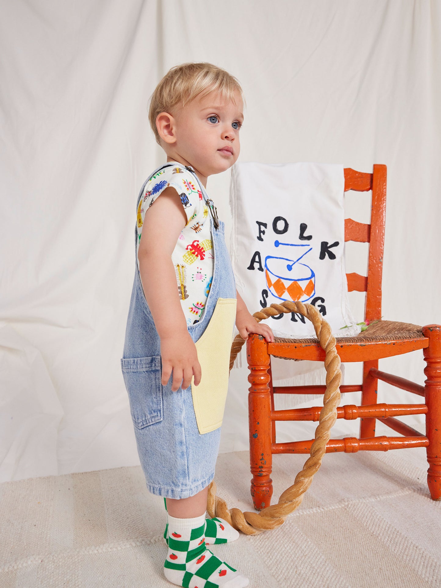 Bobo Choses Circle short dungaree