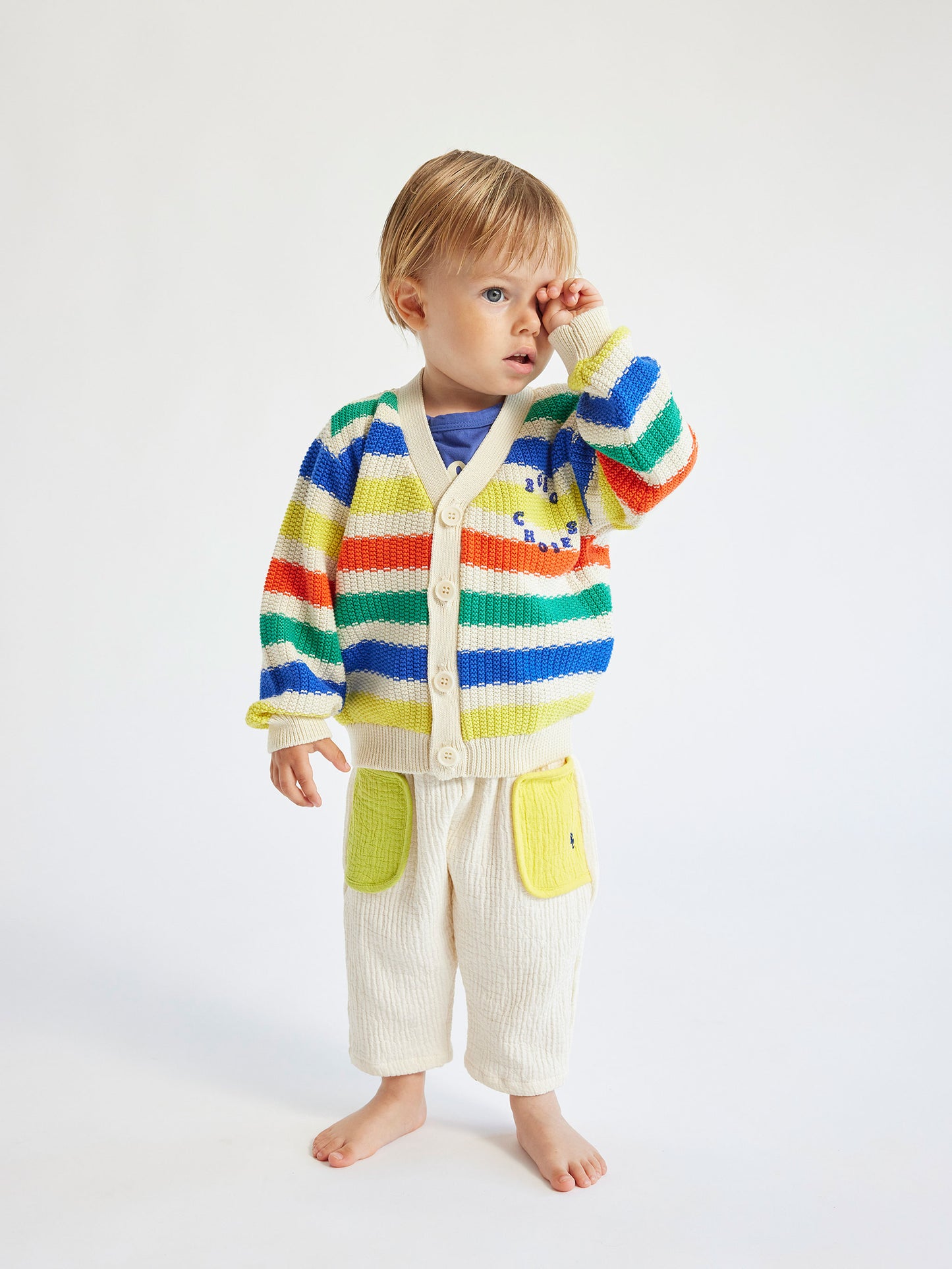 Bobo Choses Multicolor stripes cardigan