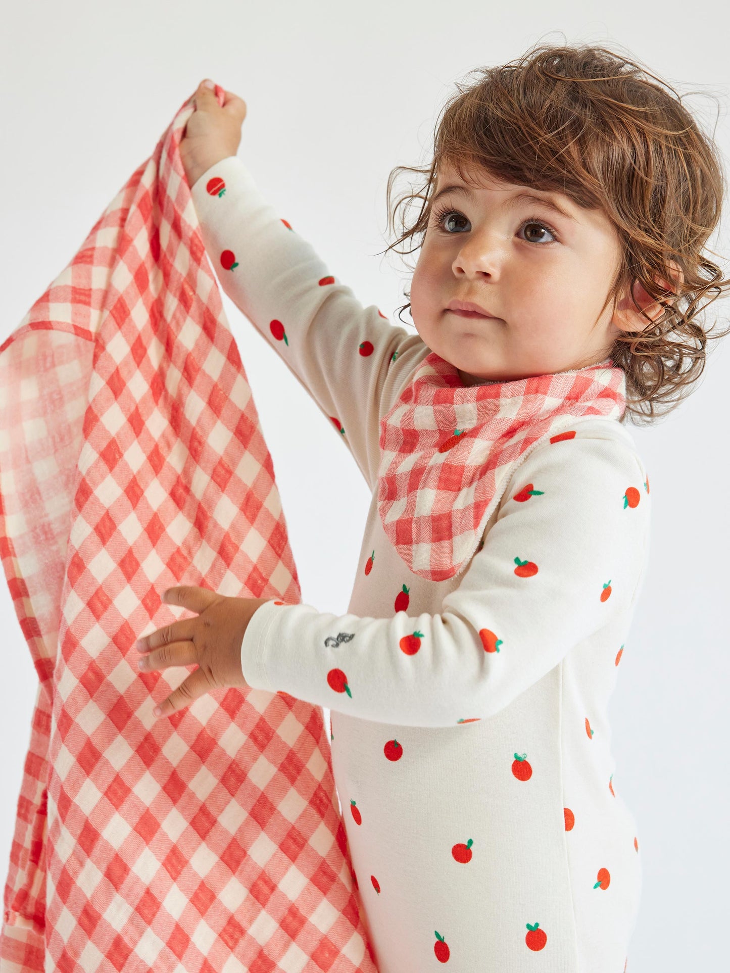 Tomato overall and Vichy pack