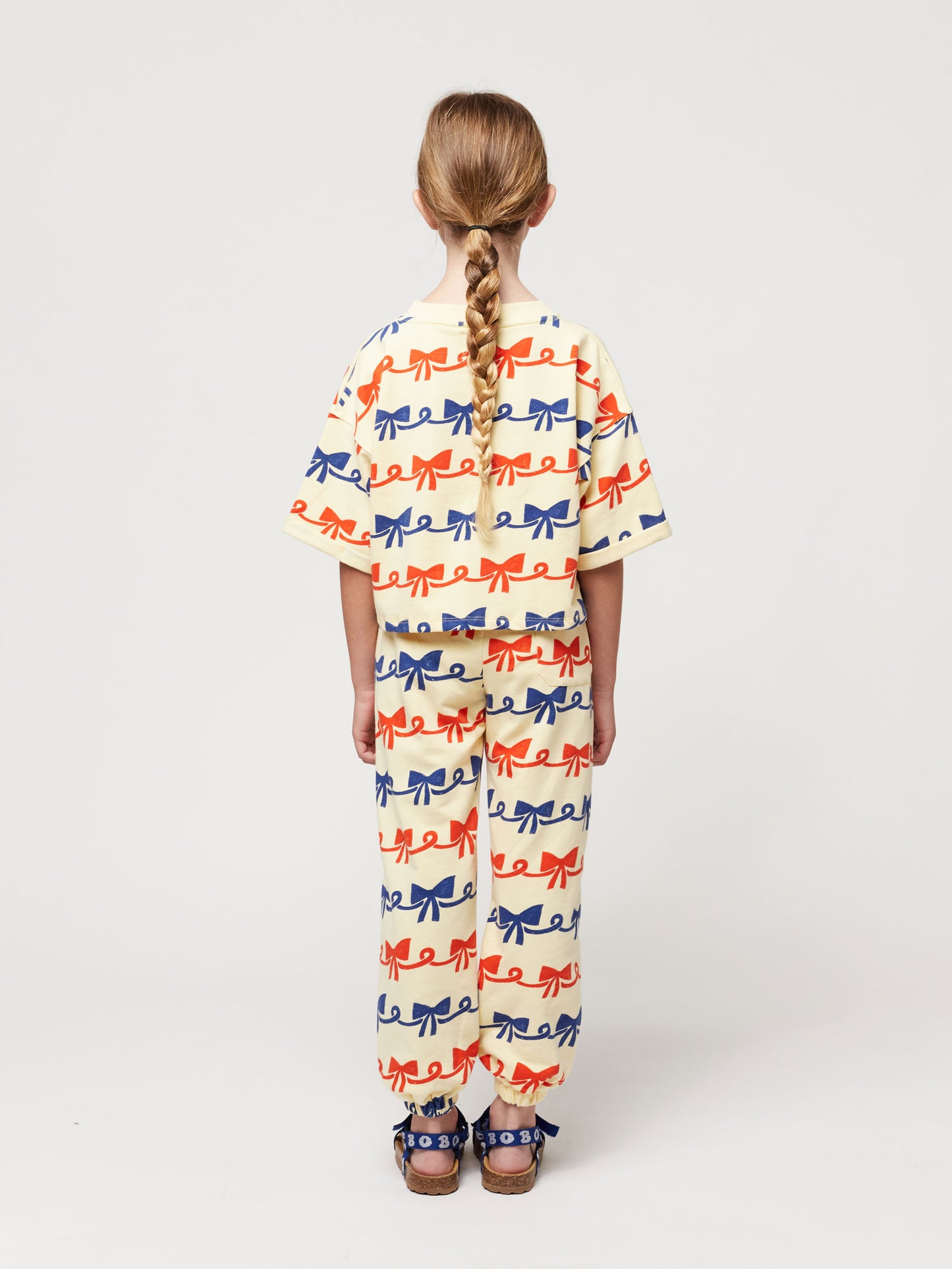 리본 보우 올 오버 조깅 팬츠