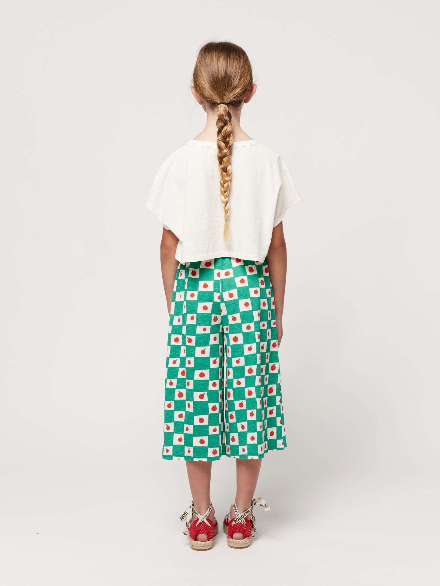 Tomato all over culotte pants