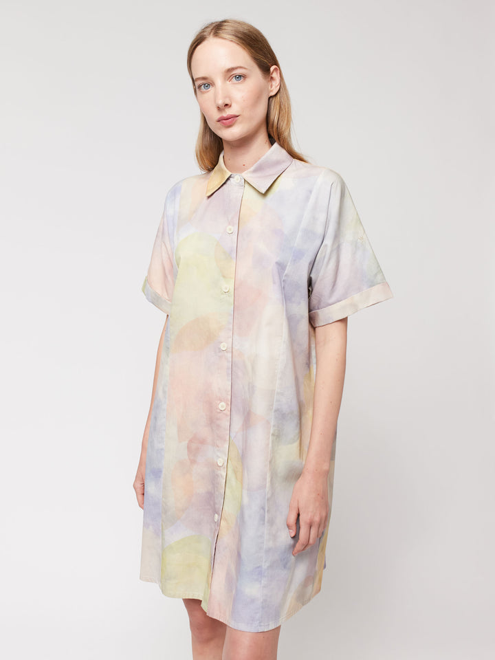 Skylight print shirt dress