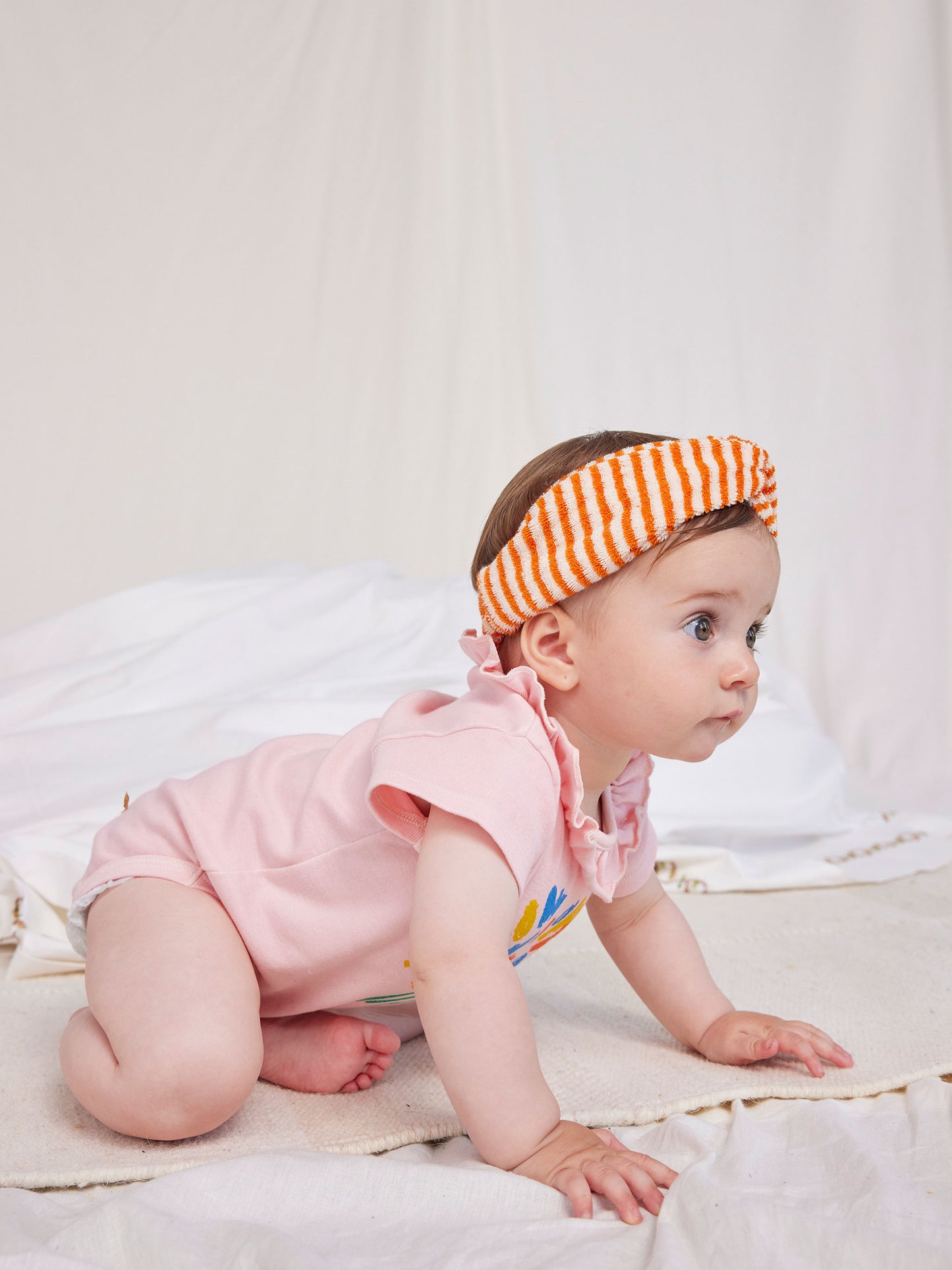 Orange Stripes terry headband