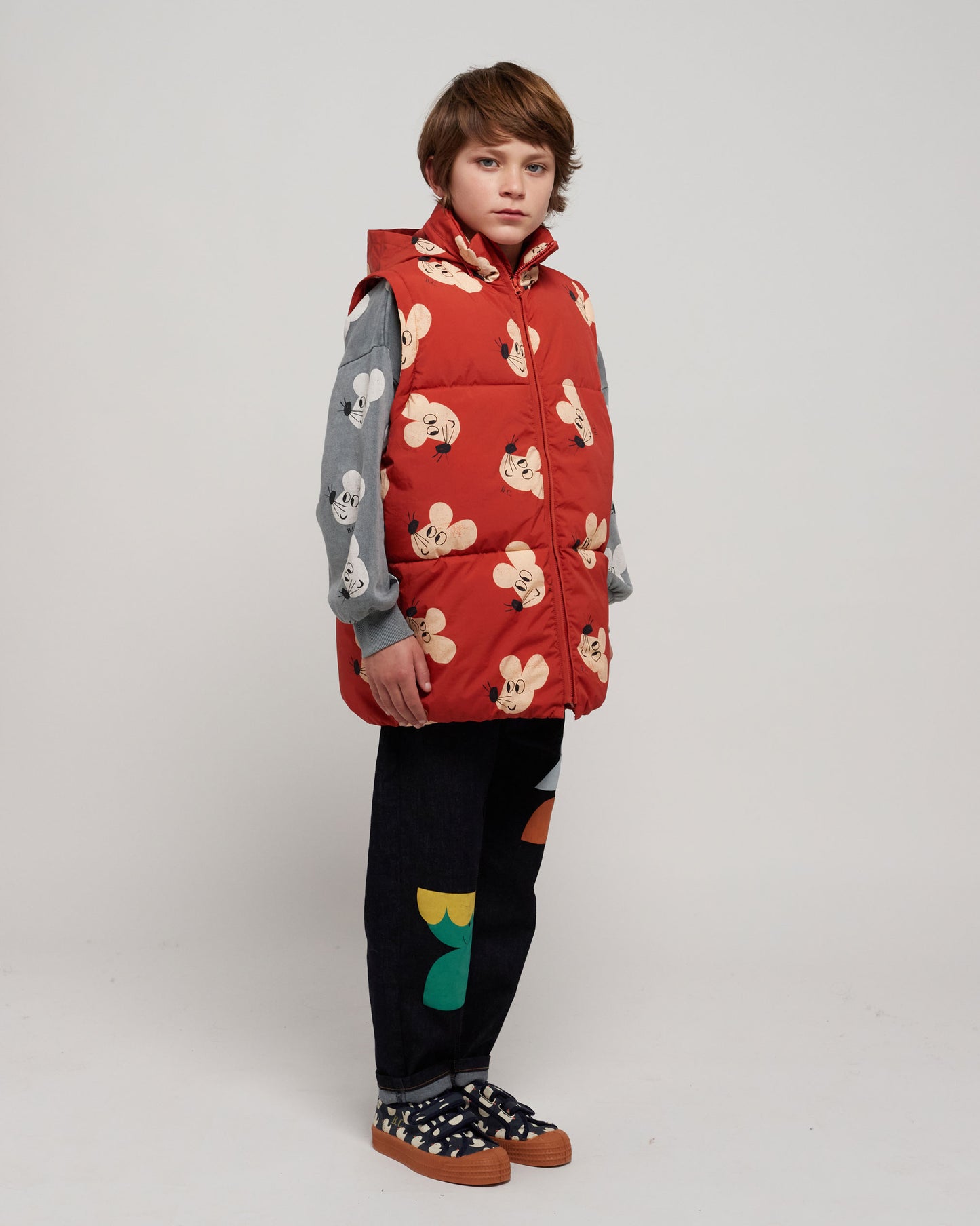 Mouse all over padded anorak