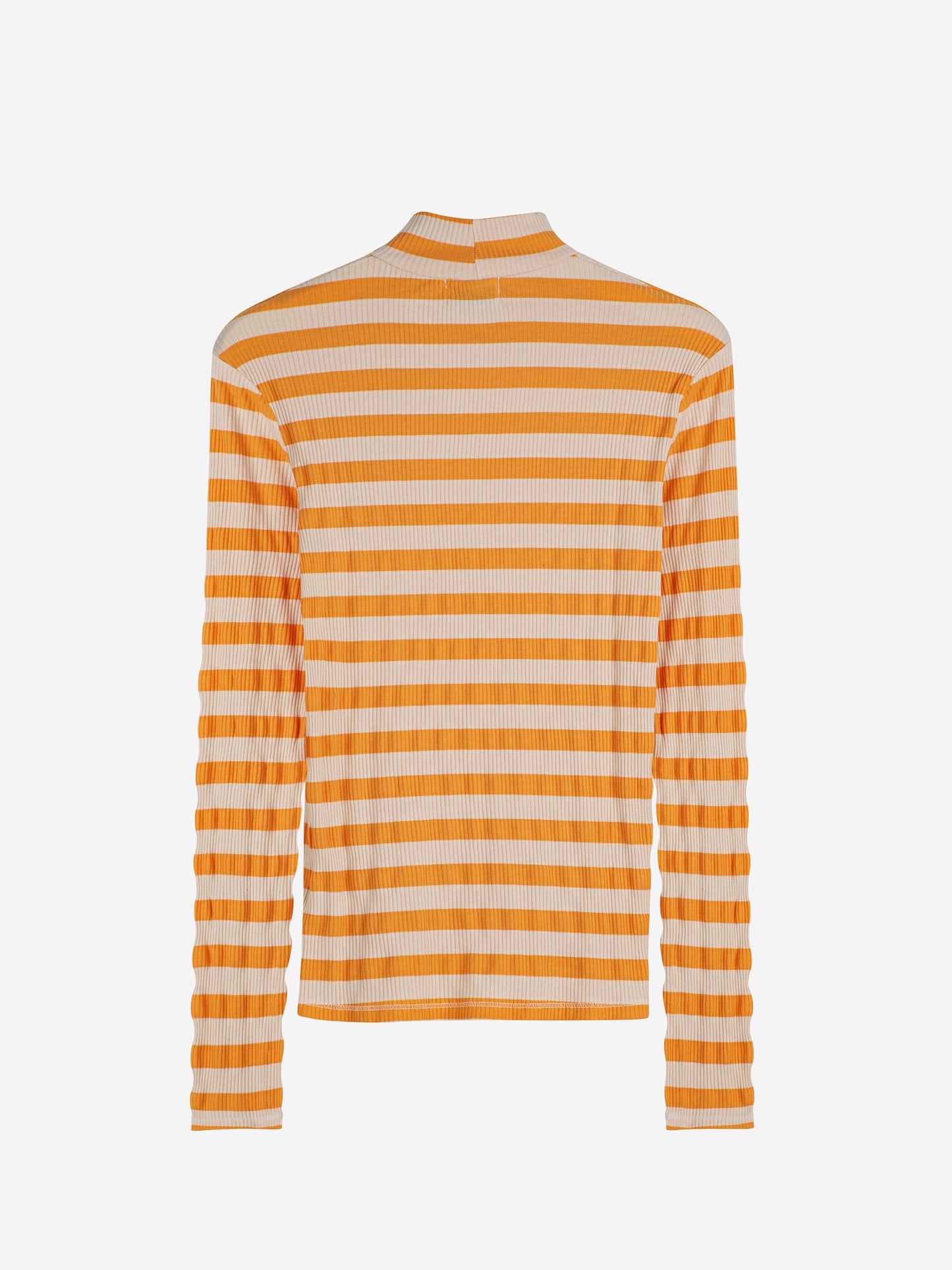 Ribbed striped turtle neck T-shirt