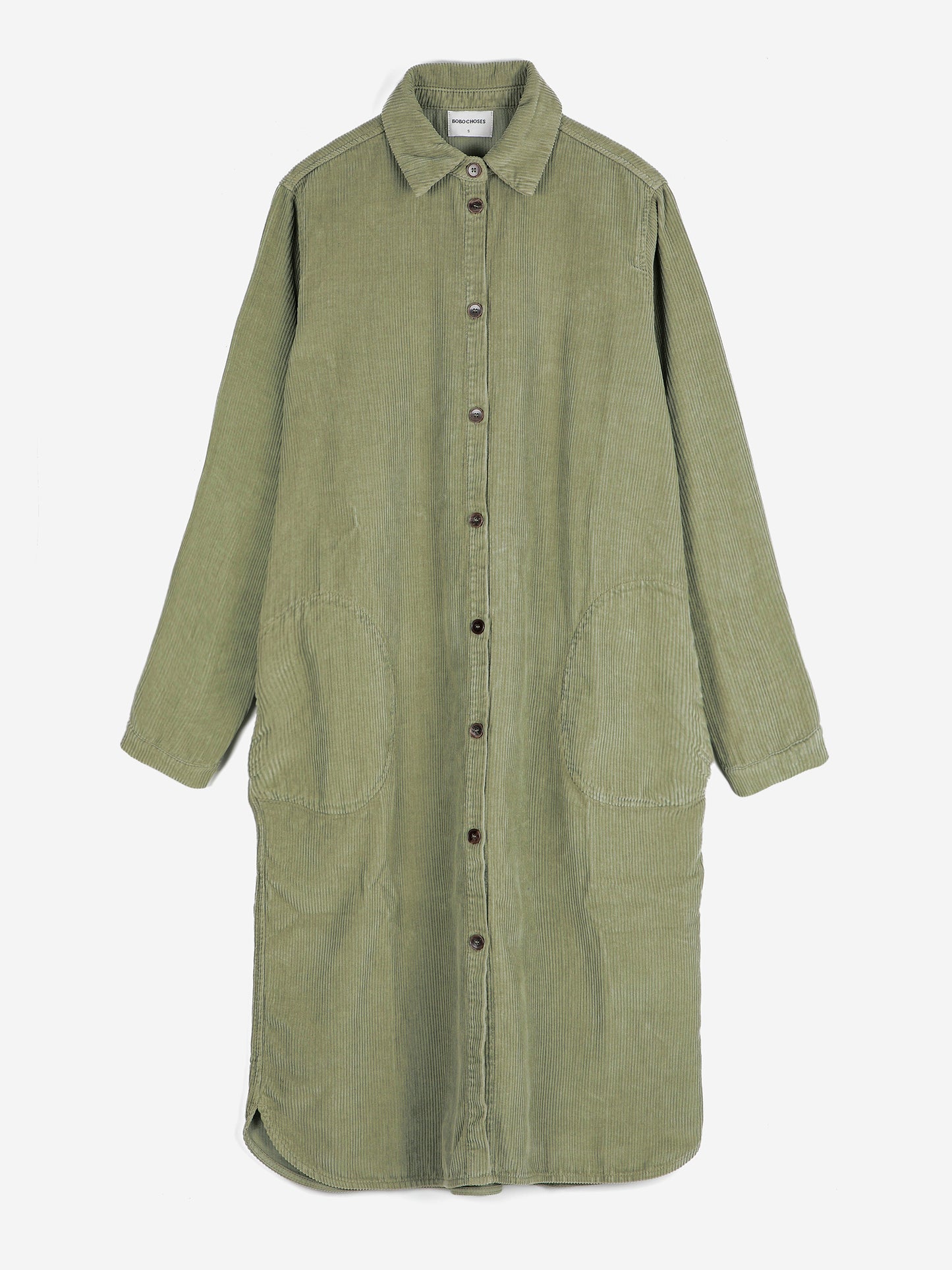 Corduroy shirt dress