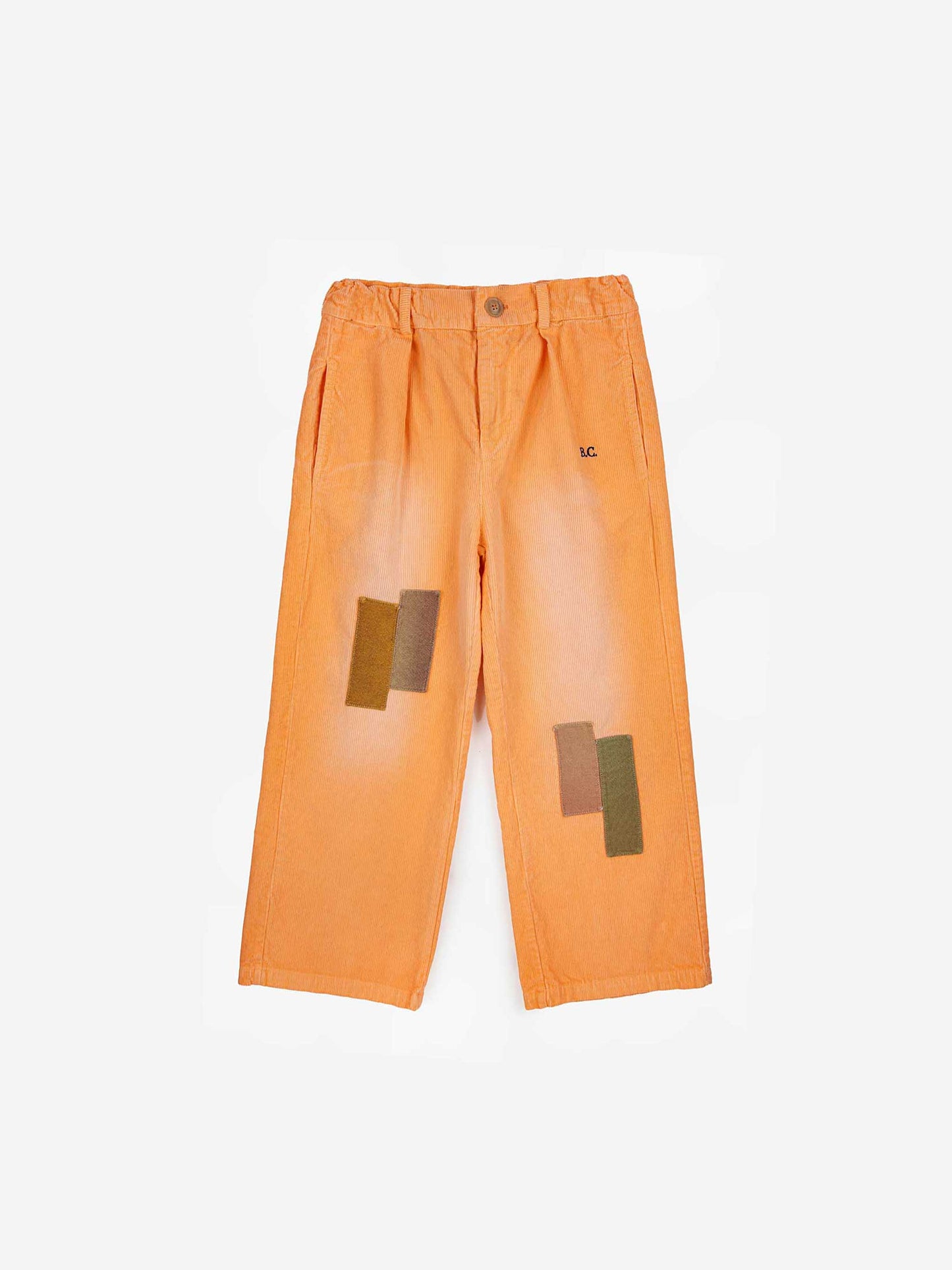 Patch corduroy baggy trousers