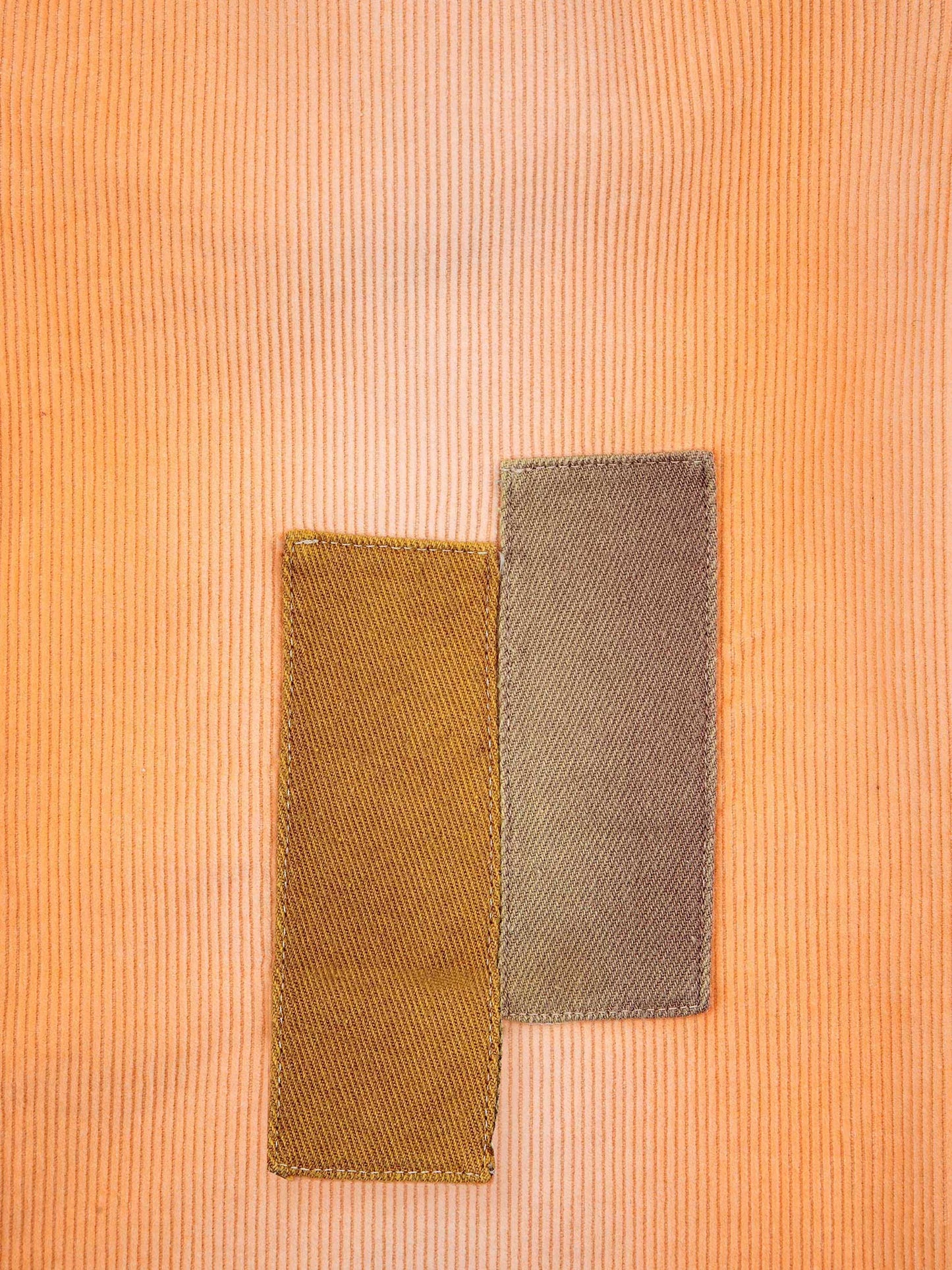 Patch corduroy baggy trousers