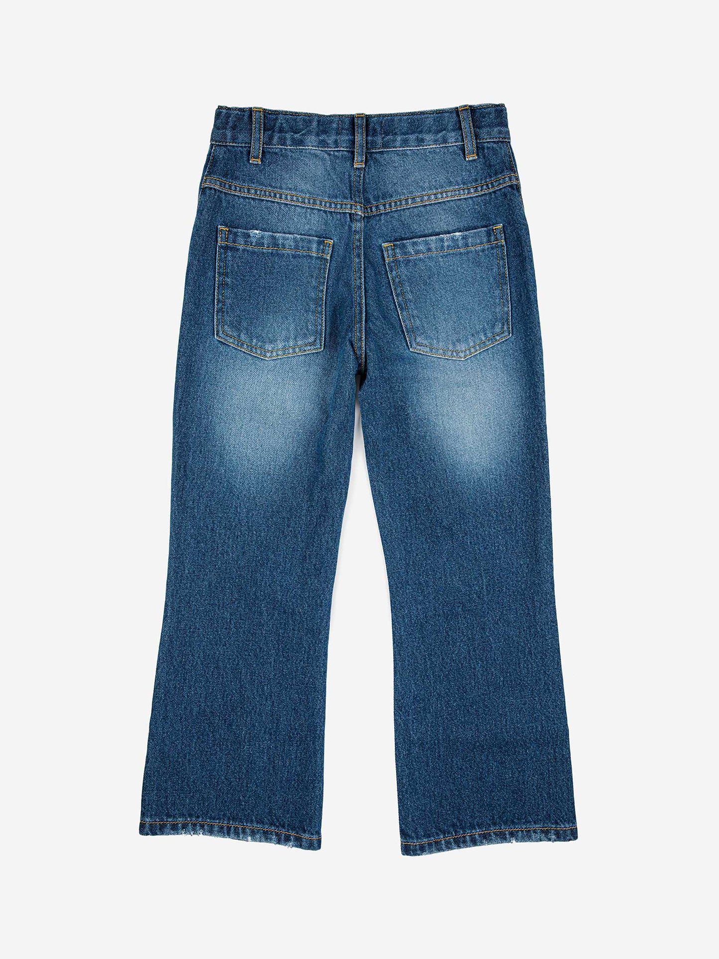 Faces flared denim trousers