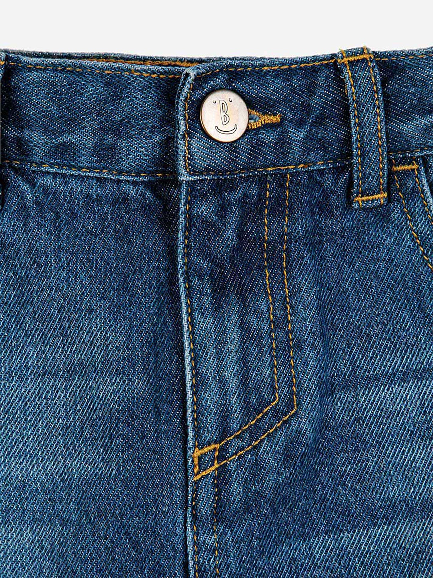 Faces flared denim trousers