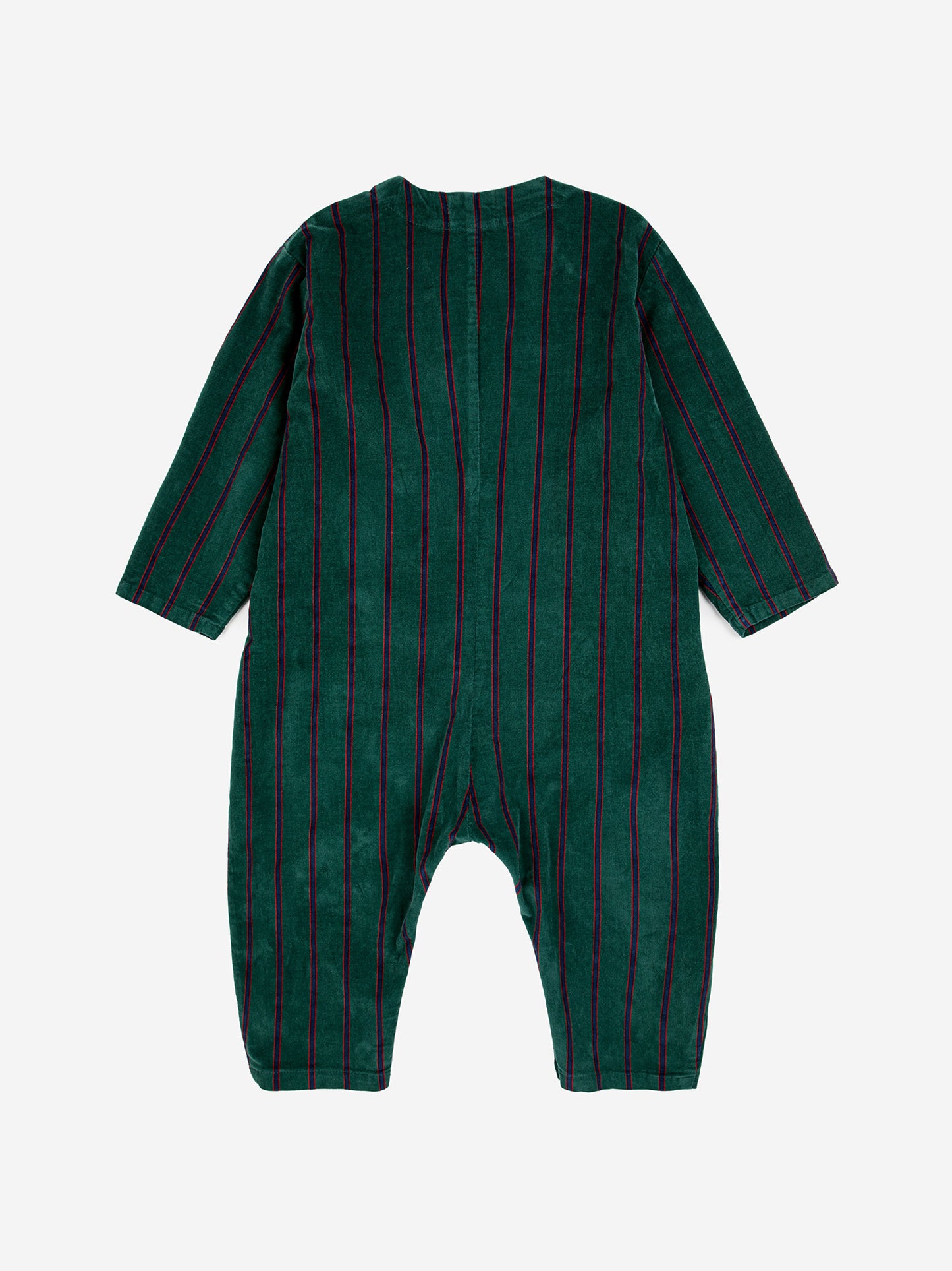 Striped velvet overall