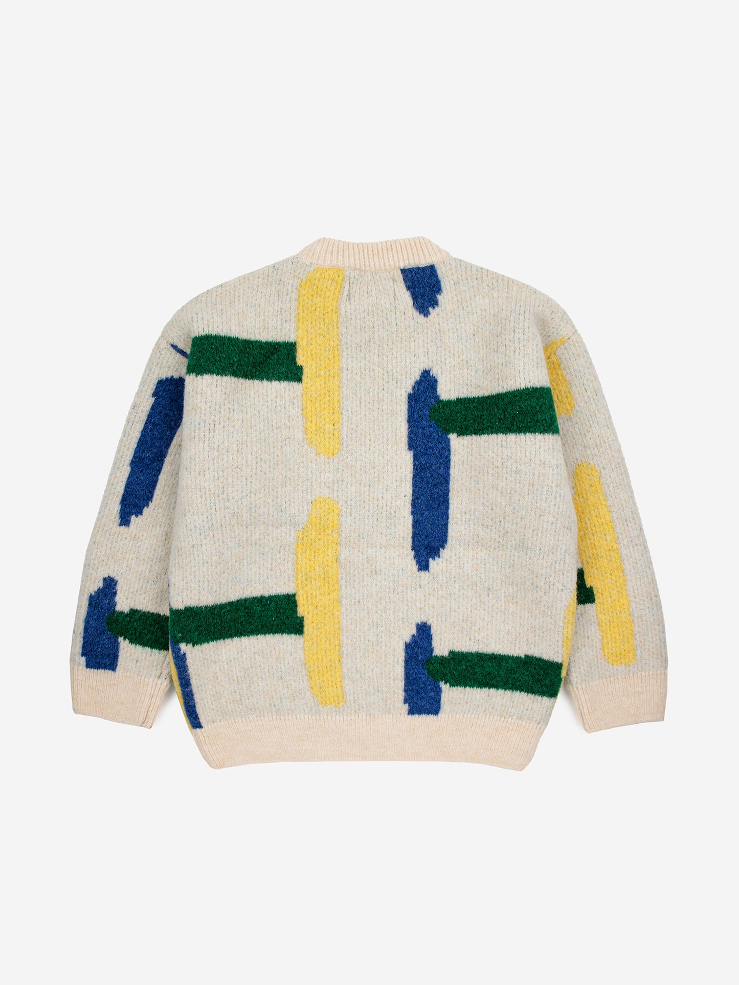 Geometric round neck jumper