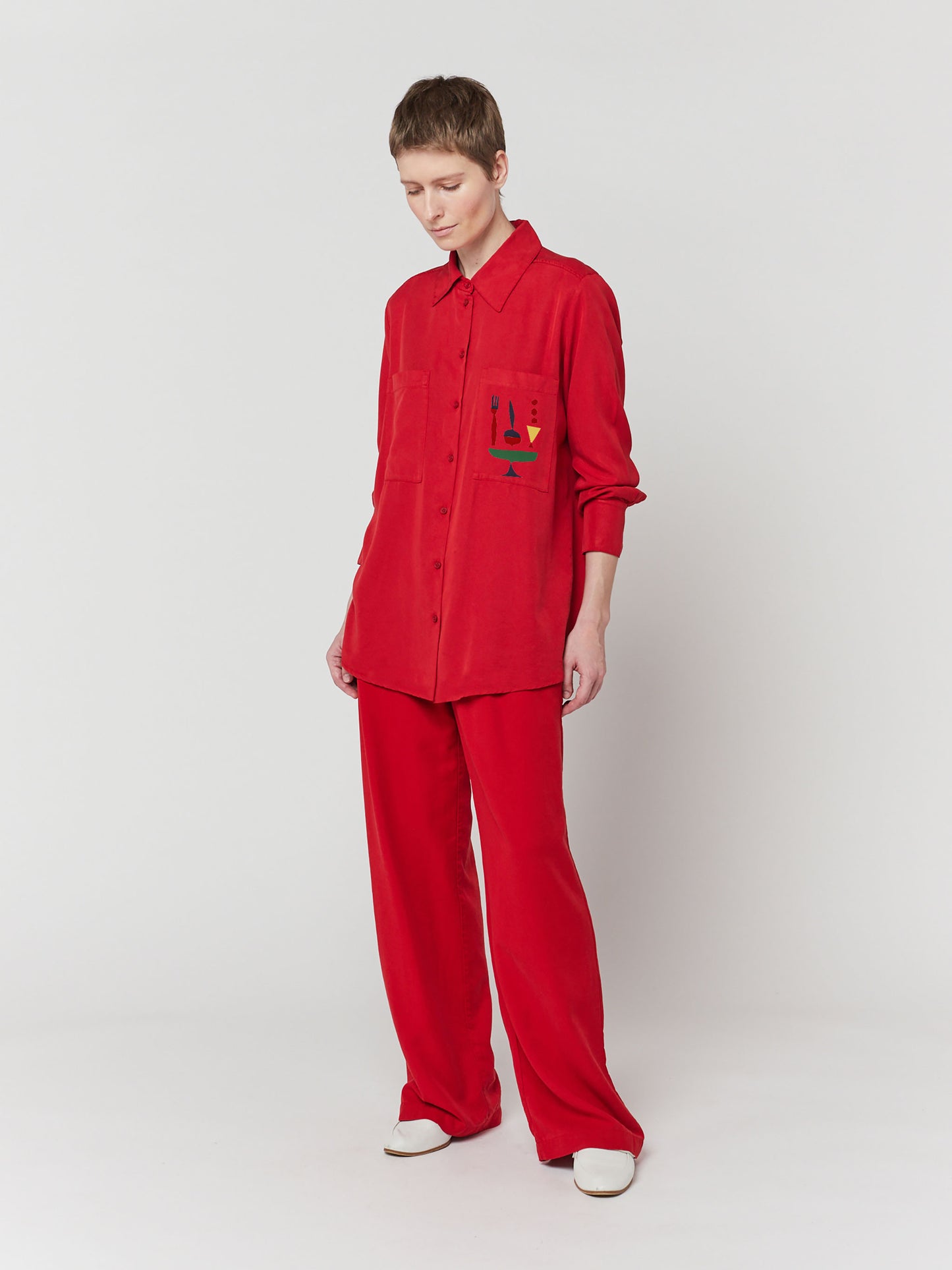 Palazzo lyocell trousers