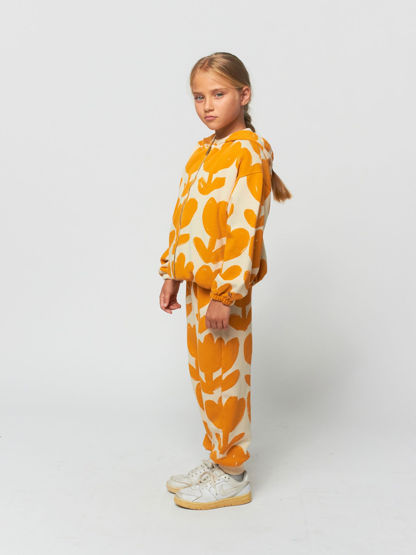Retro Flowers all over zipped hoddie