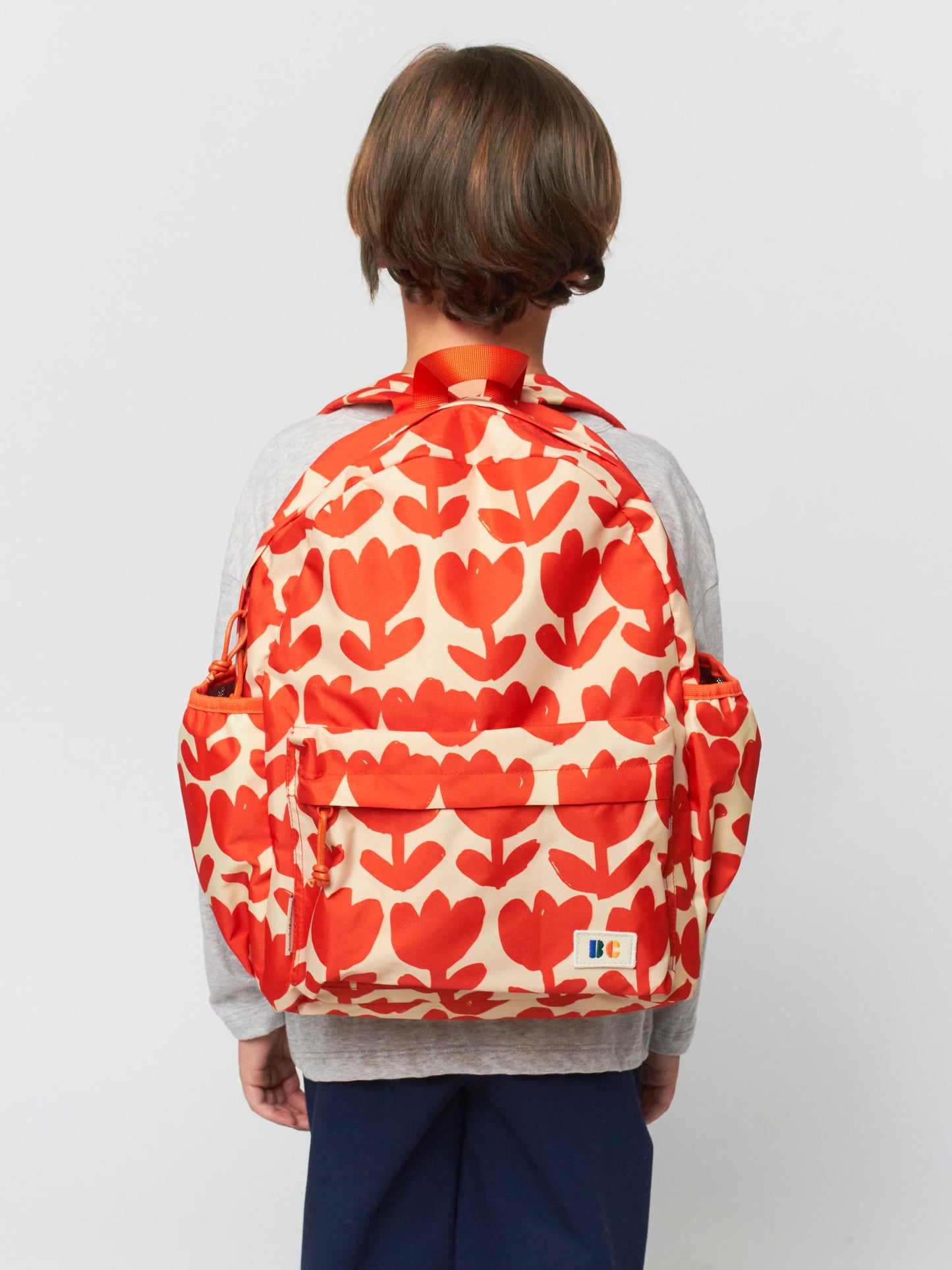 Retro Flowers Red backpack