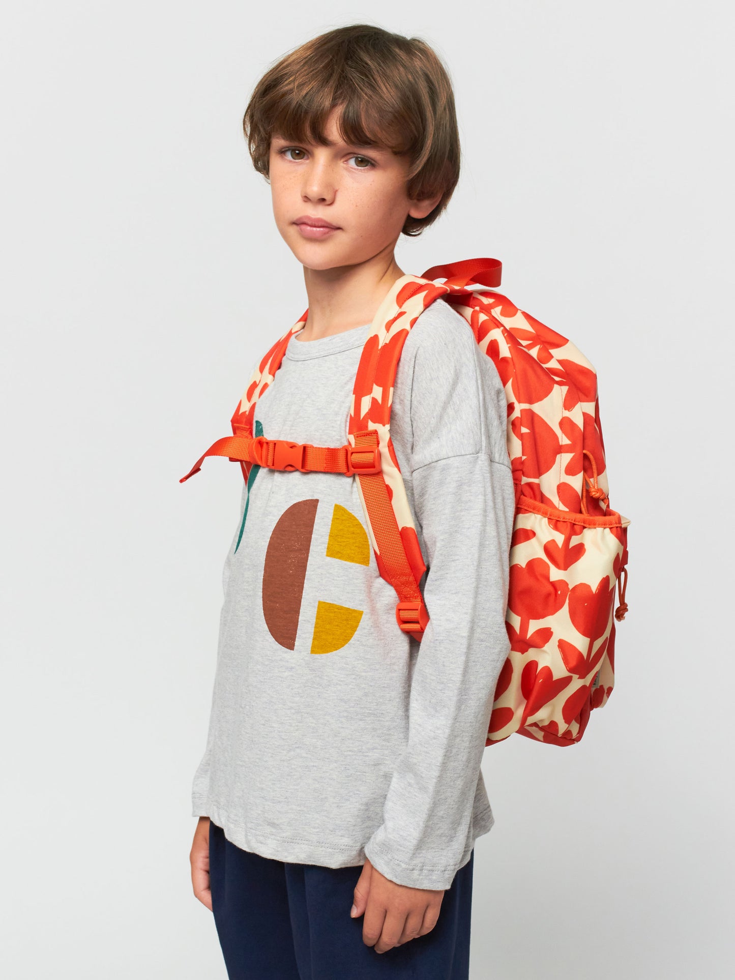 Retro Flowers Red backpack