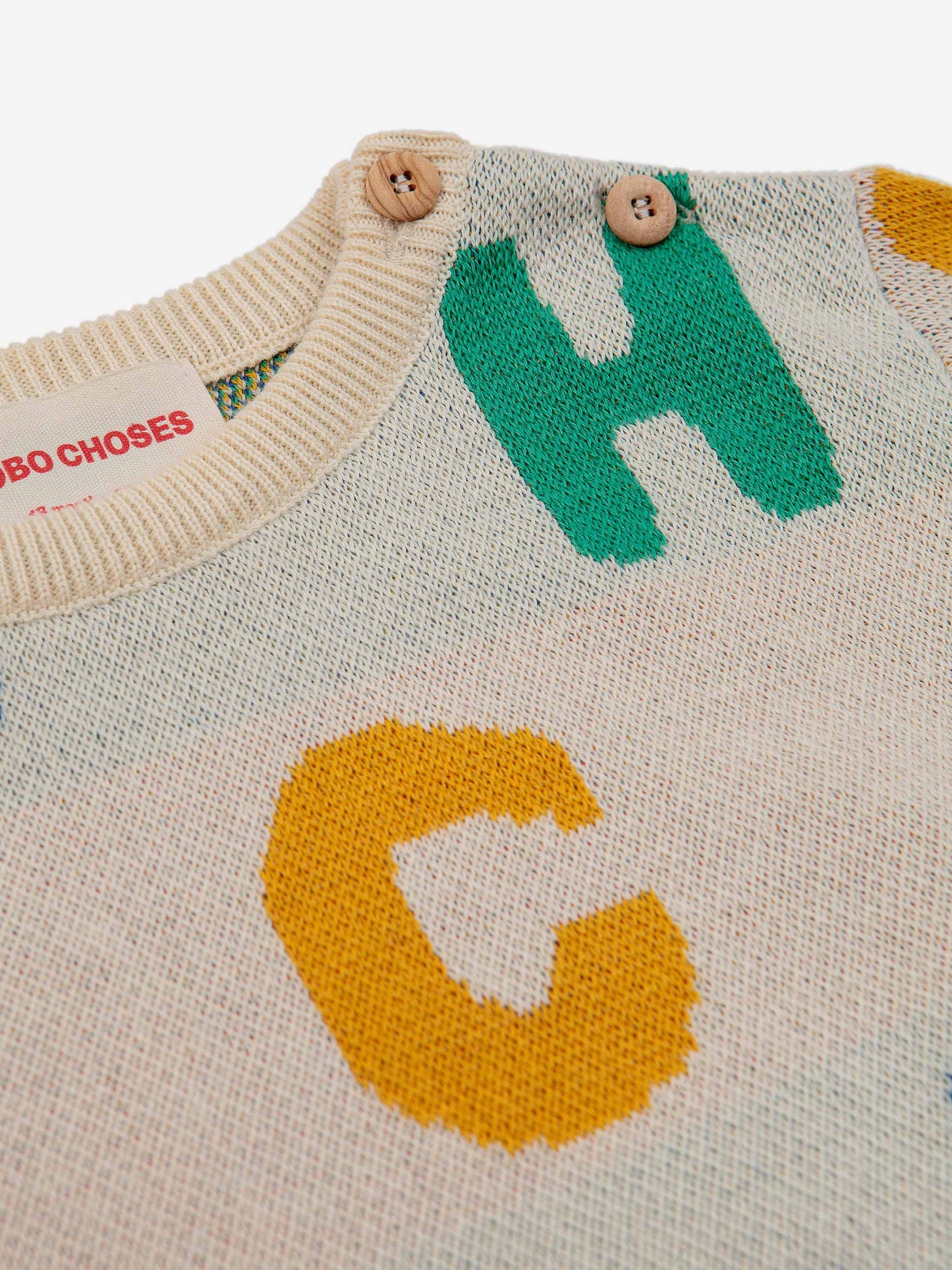 Bobo Alphabet Soup jacquard jumper
