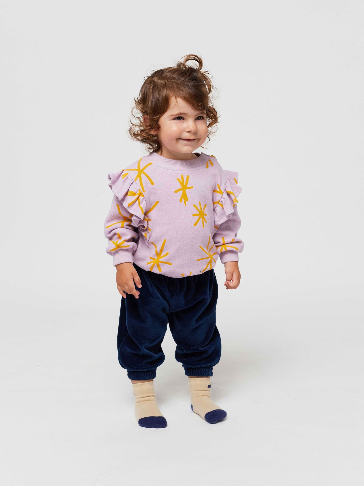 Sparkle all over ruffle sweatshirt