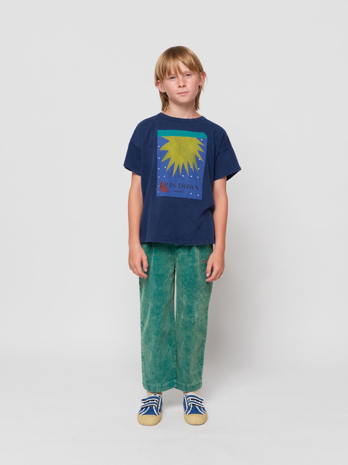 Degradee courduroy baggy trousers