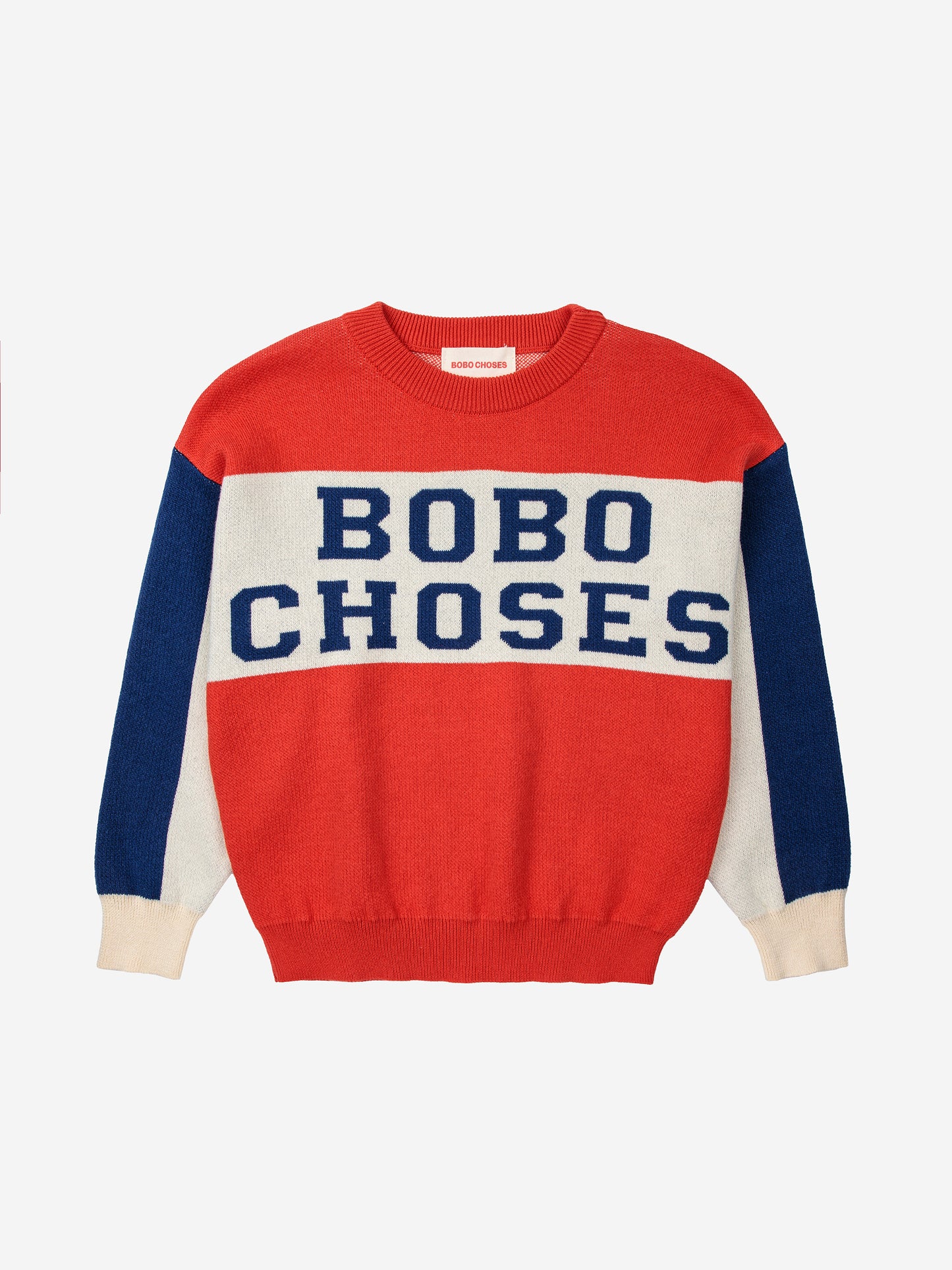 Bobo Choses color block intarsia jumper
