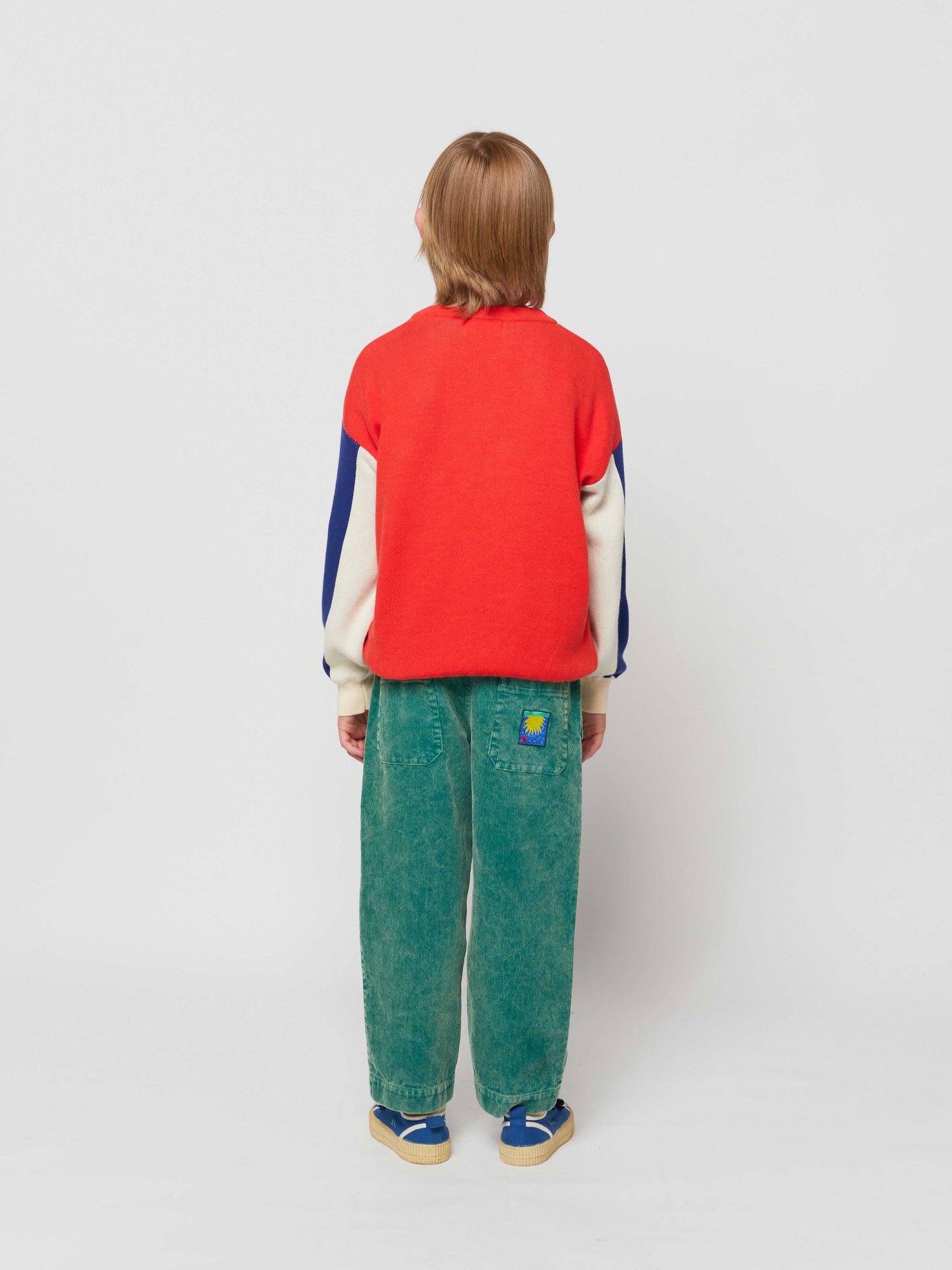 Bobo Choses color block intarsia jumper