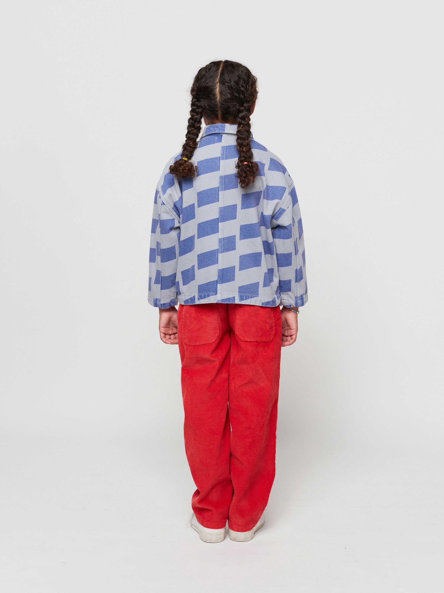 Checker all over denim jacket