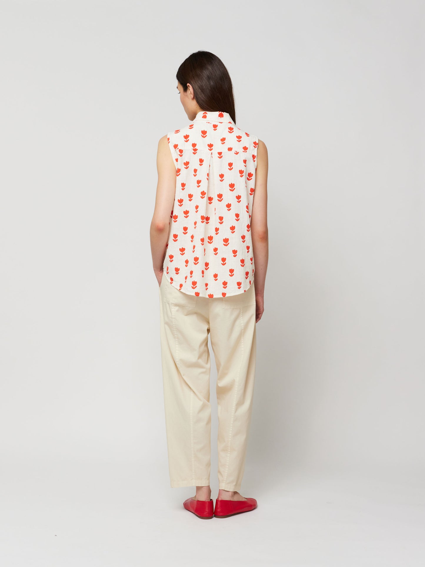 Retro Small Flowers sleeveless shirt