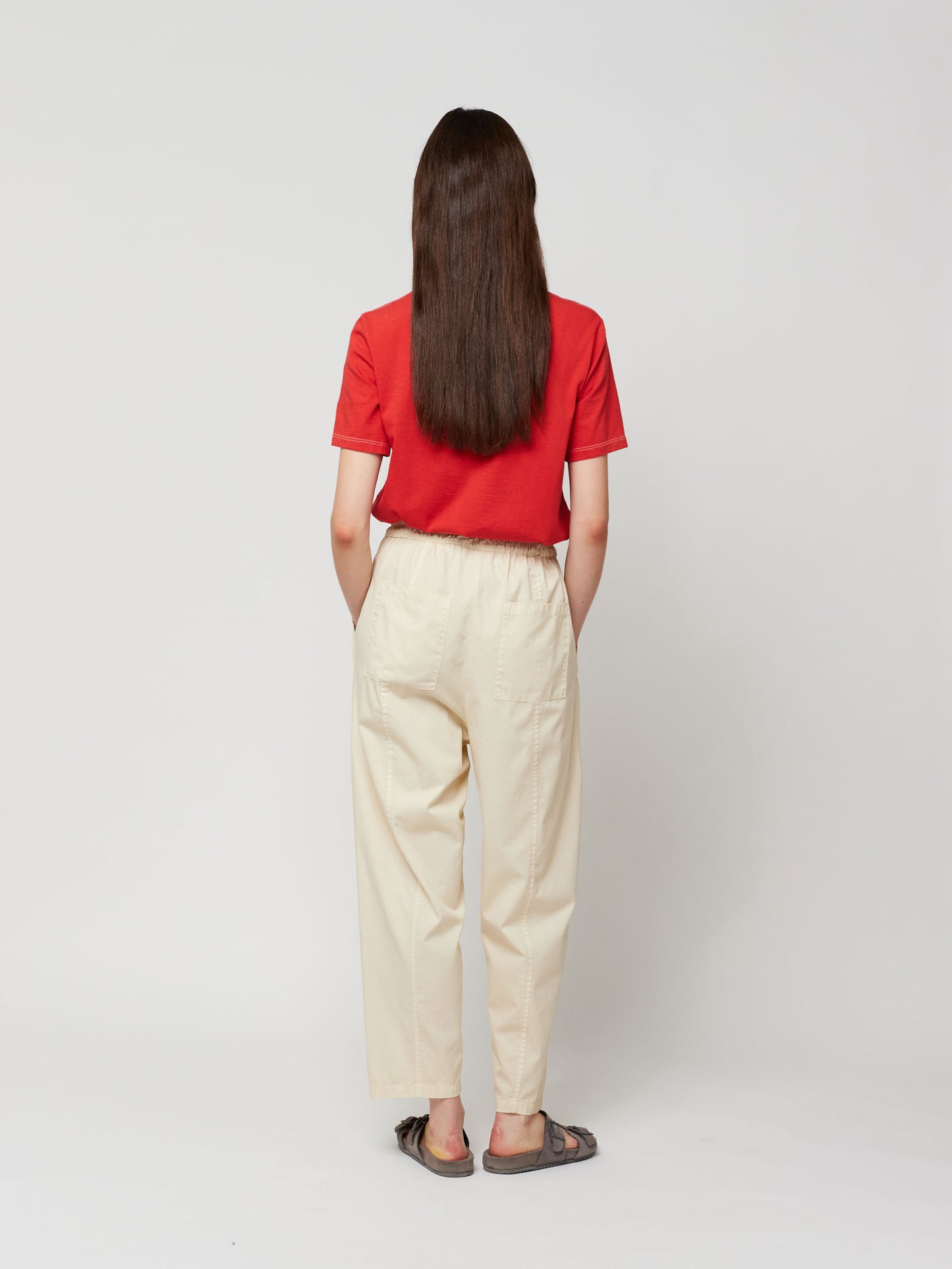 Pantalón unisex bordado flores