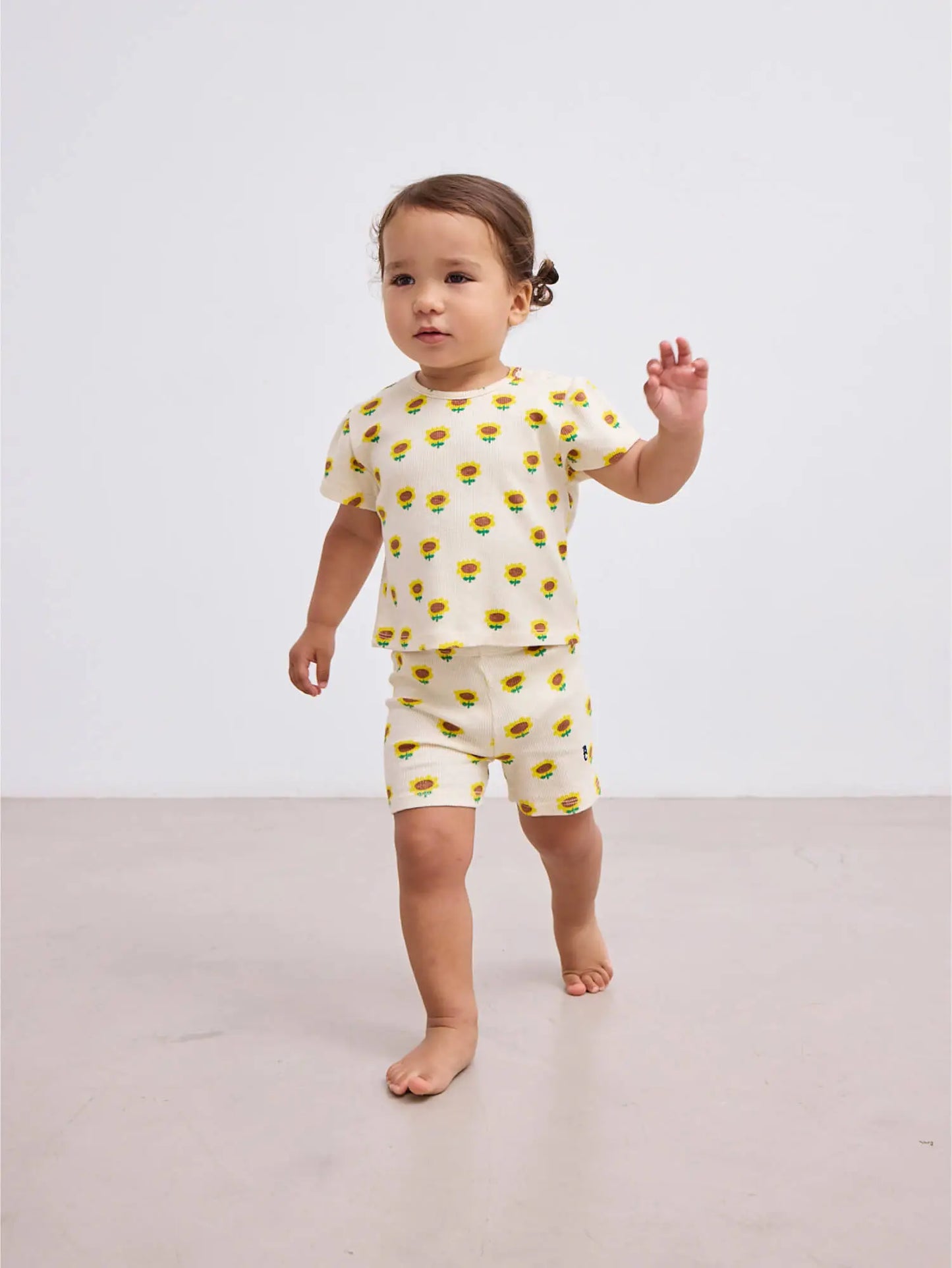 Sunflower all over balloon sleeve T-Shirt