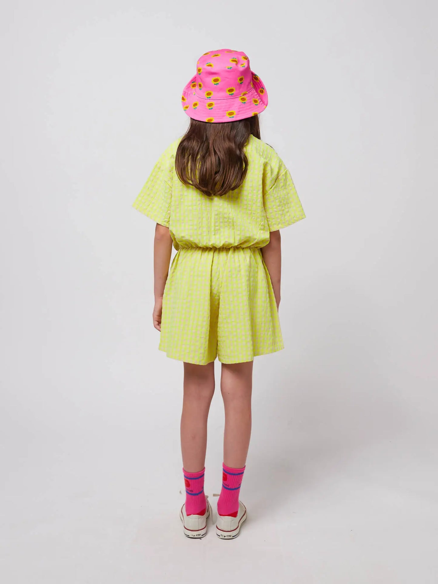 Vichy woven playsuit