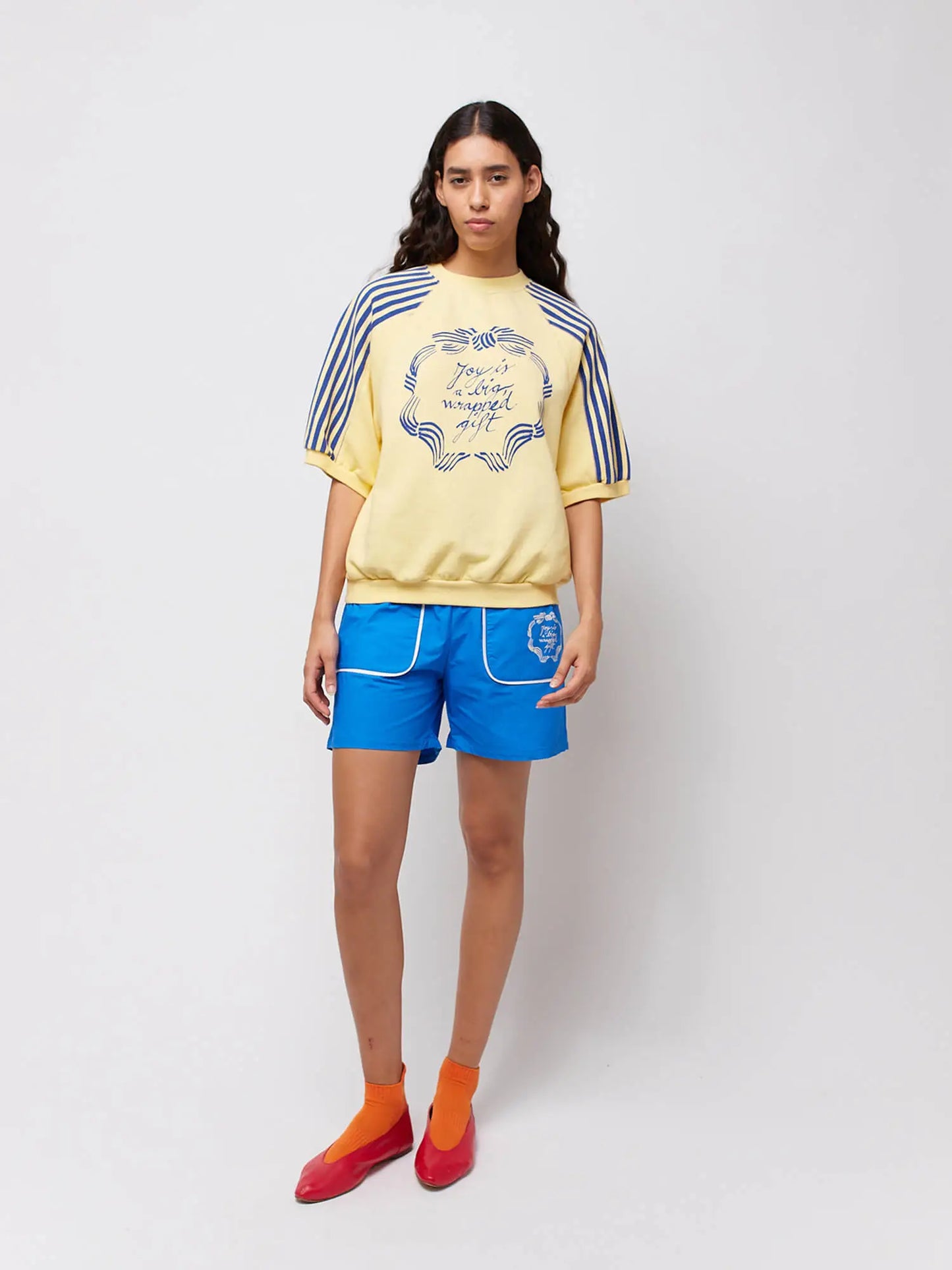 Ribbon Gift woven bermuda shorts