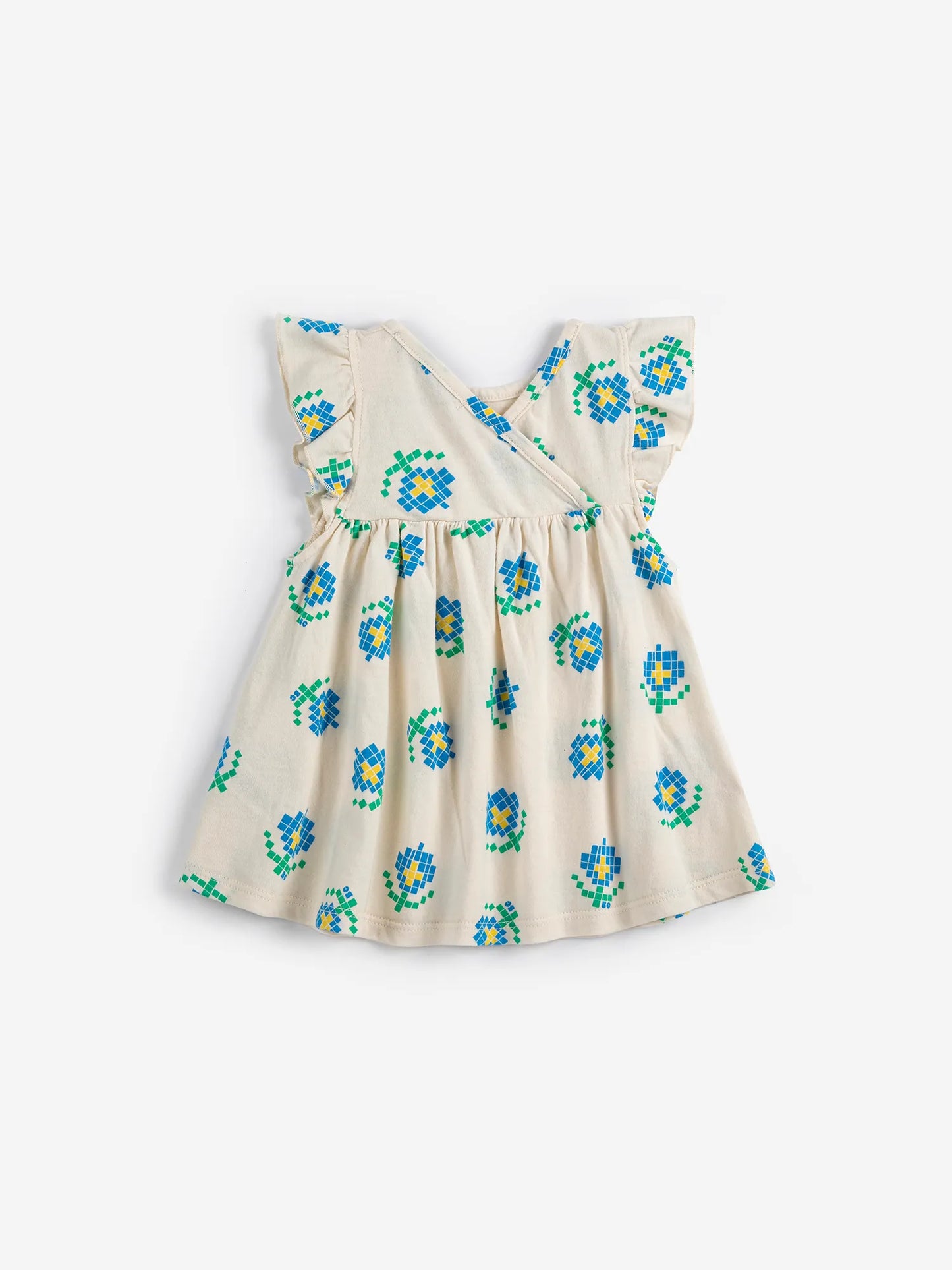 Vestido estampado con volantes Pixel Flowers