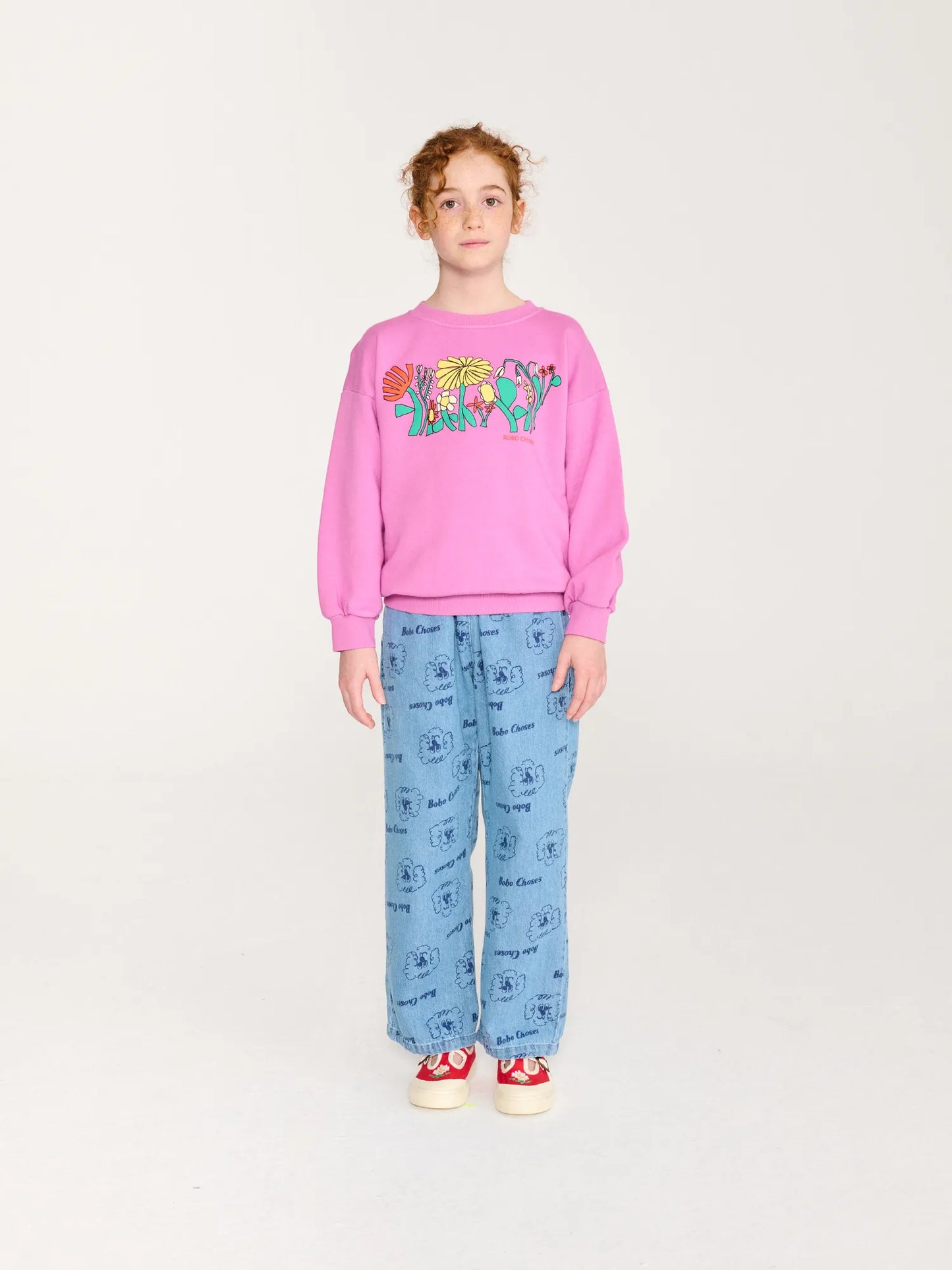 Pickles The Dog all over light denim pants