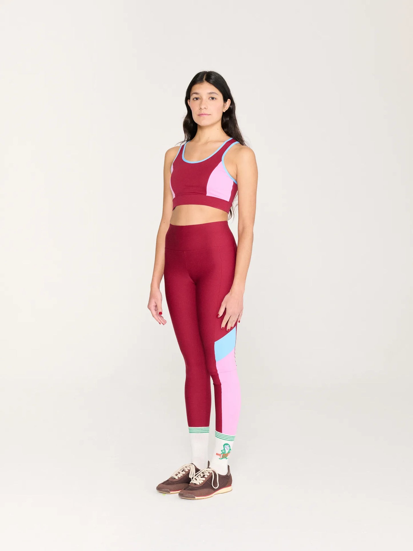 Sportliche Leggings Color Block