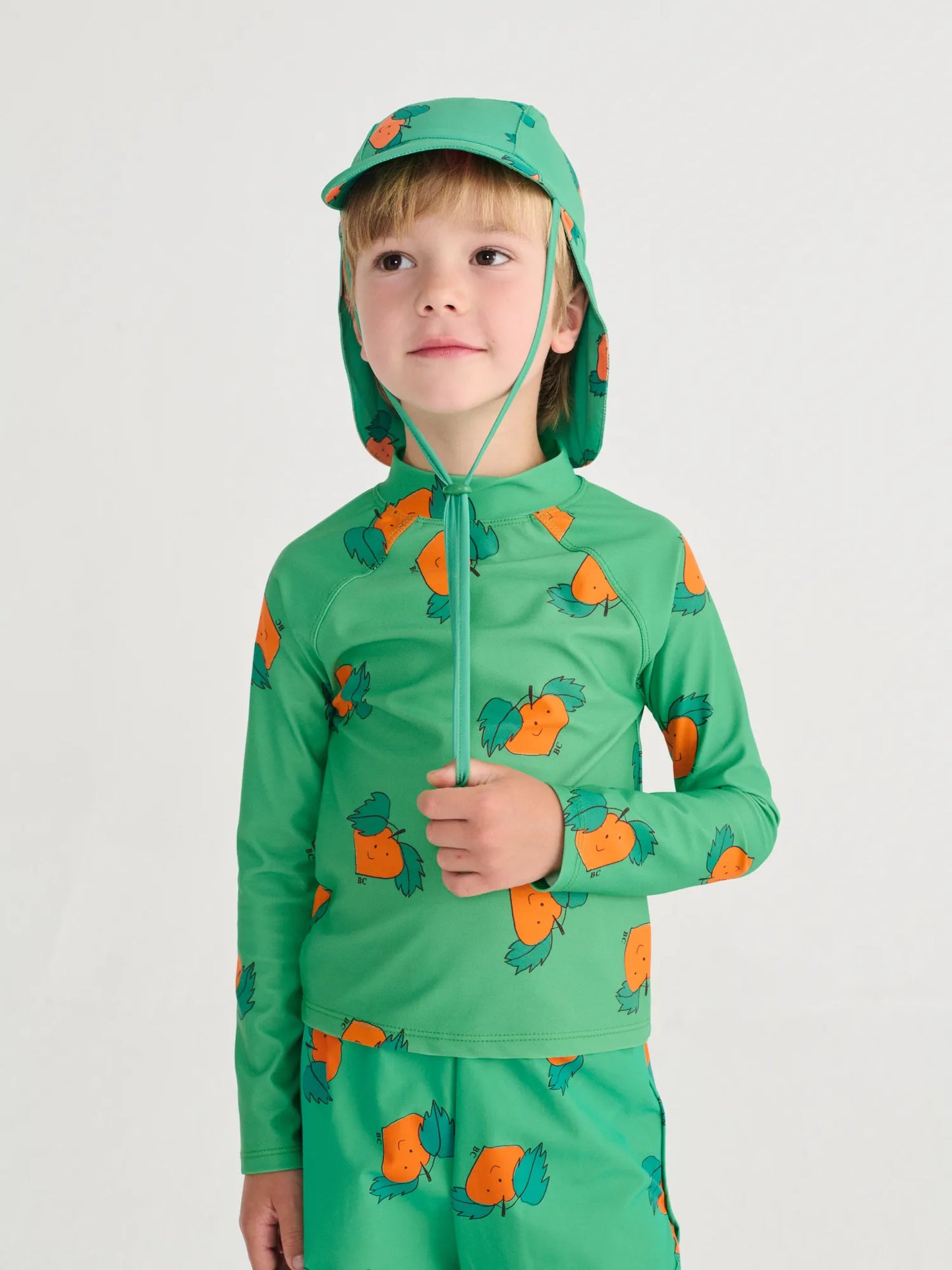 Curious Turnip all over swim cap