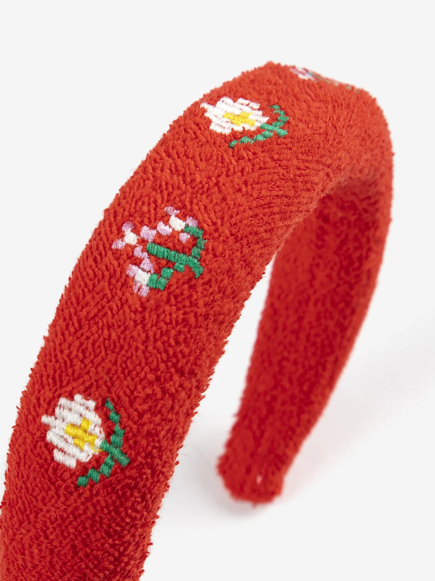 Pixel Daisies terry cloth headband