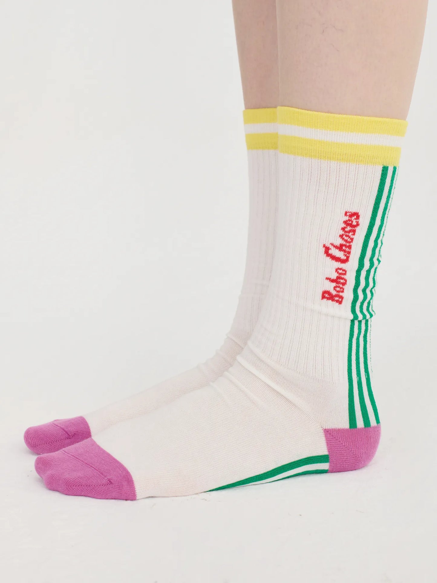 Striped cotton long socks