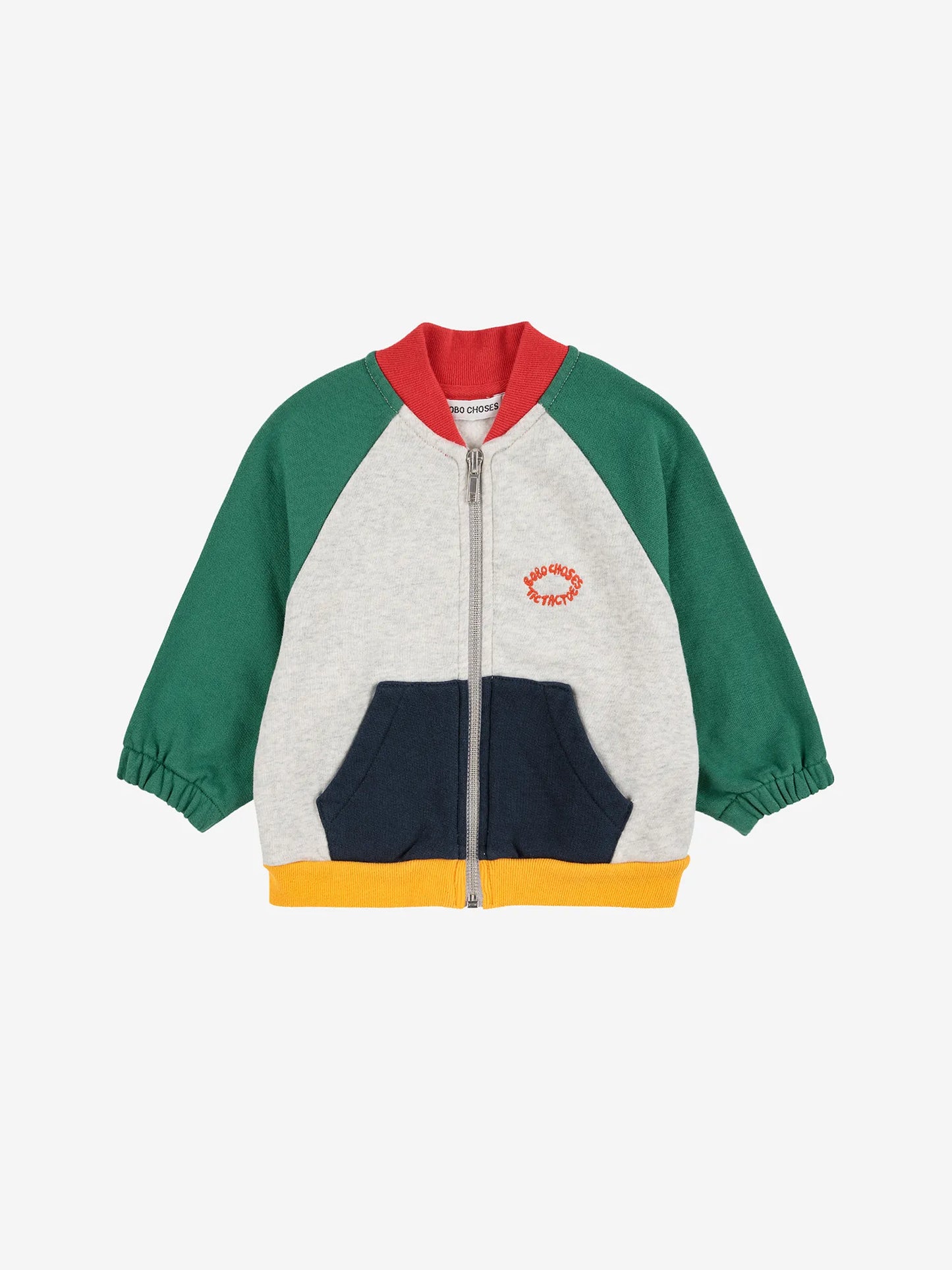 Sweatshirt mit Reißverschluss Color Block Tic Tac Toe