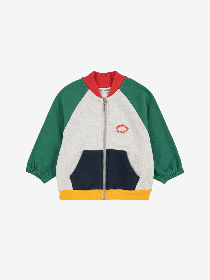 Sudadera con cremallera color block Tic Tac Toe
